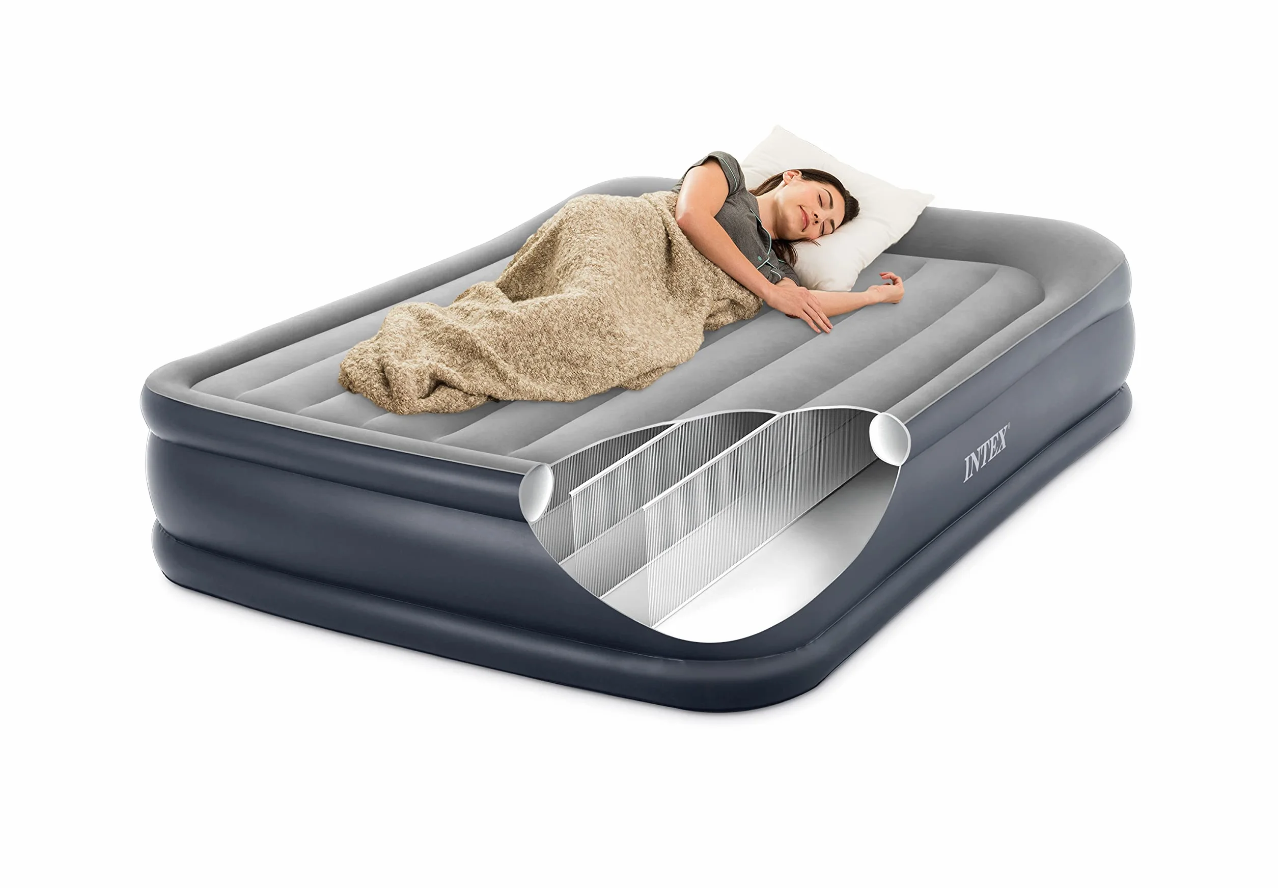 Intex - 64136ND - Lit Gonflable Deluxe Pillow Rest Raised - Électrique 2 pers