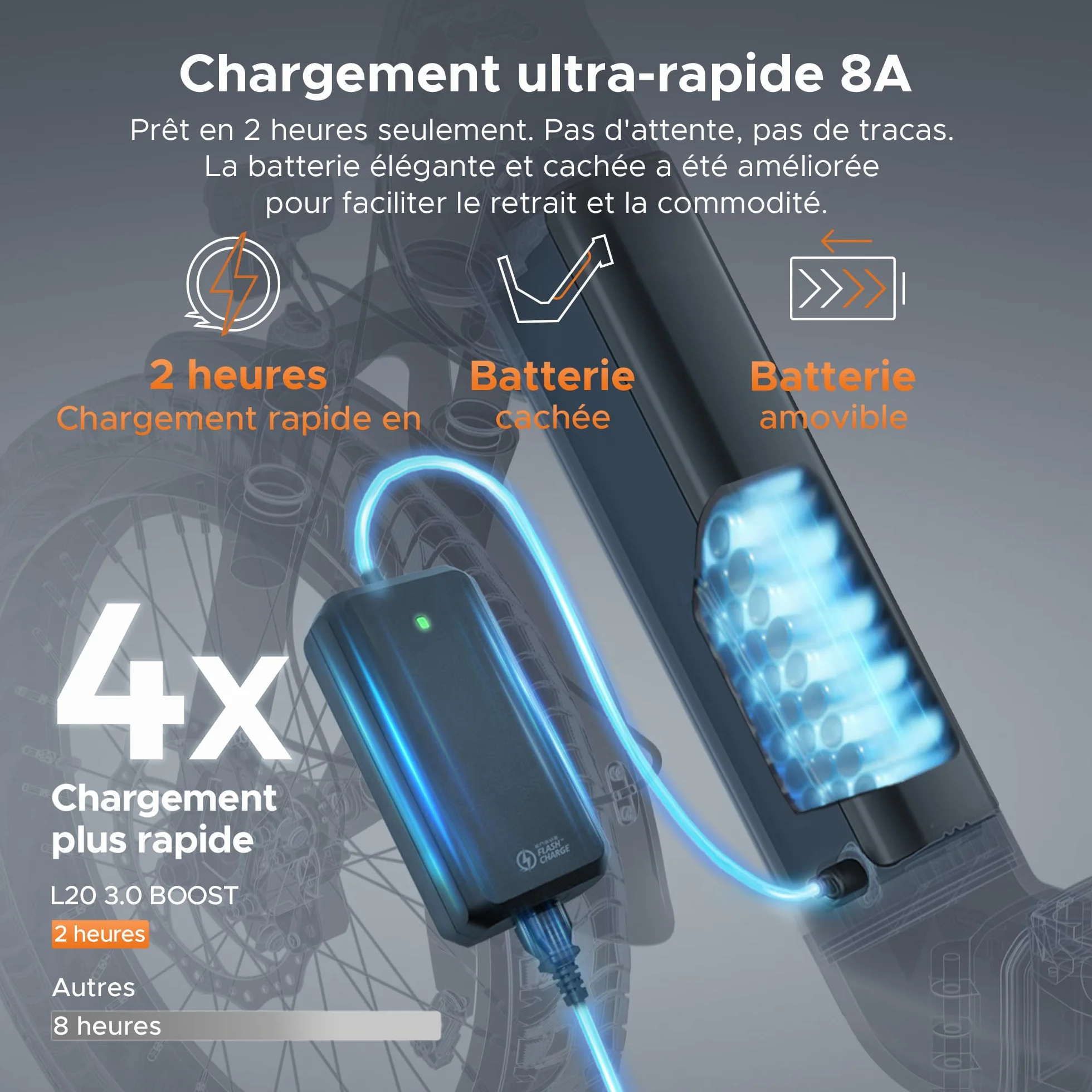 ENGWE Velo Electrique avec APP, Vélo électrique Batterie 48V 13,5 Ah jusqu'à 135 km, Capteur de Couple et Freins Hydrauliques, Pneus 20 * 3.0, 2 Heures de Charge