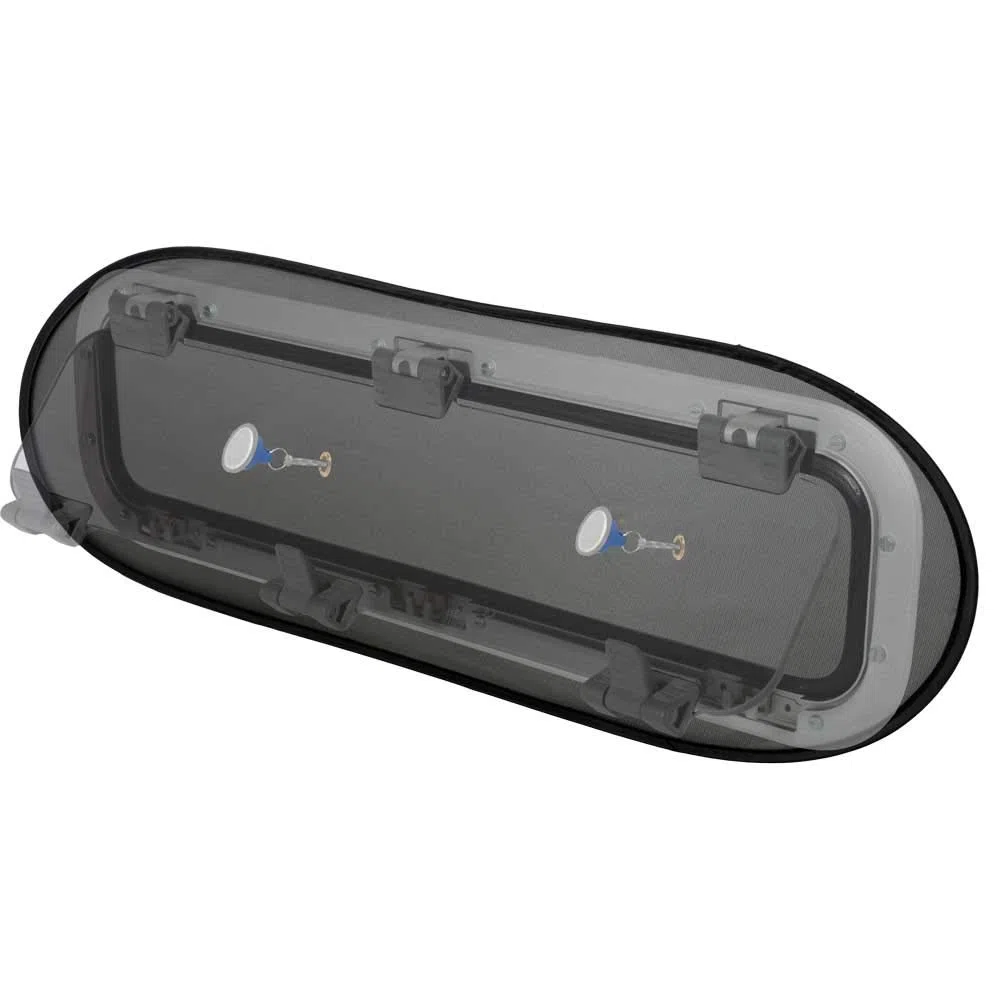 MOSQUITO NET / BUG SCREEN for boats by Waterline Design. For a bug free environment on both sailboats and motorboats. Fits all brands of large portlights (hublot non inclus) (#1435).