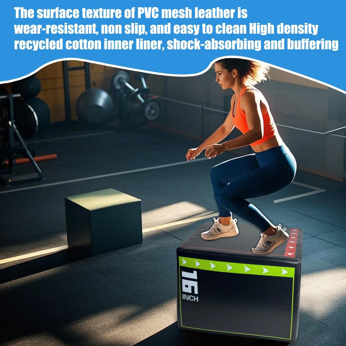 Jump Box - Plateforme d'exercice pliométrique stable, Cube de fitness antichoc et antidérapant | Équipement de musculation, Équipement de musculation pour la salle de sport à domicile, Cardio, Agilité
