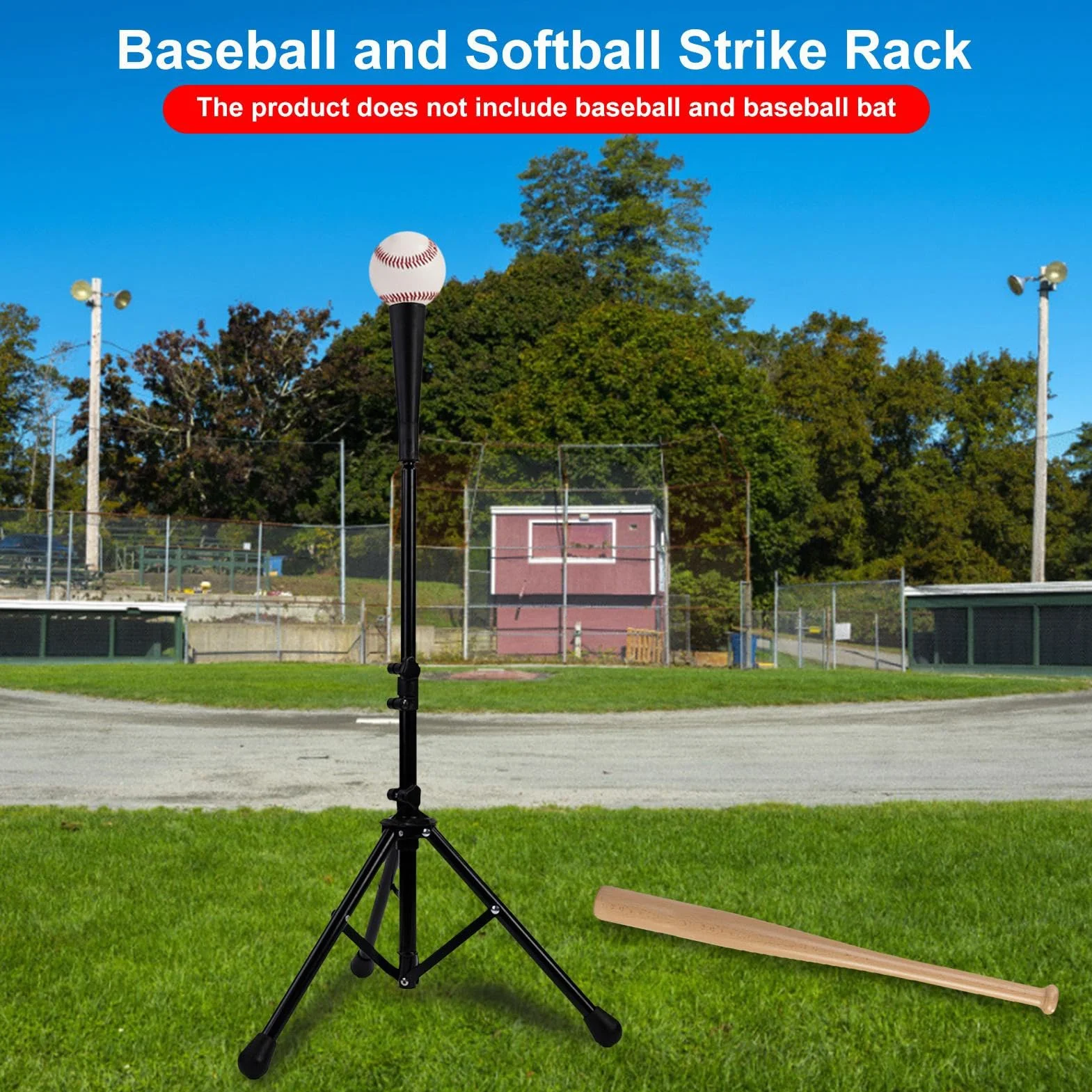 Support de Frappe Baseball Softball – Tee d'Entraînement Portable, Hauteur Réglable, Rétractable pour Jeunes Adultes