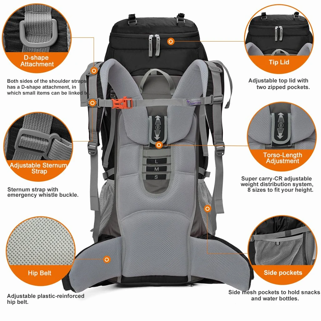 MOUNTAINTOP Trekkingrucksack Sac à dos de trekking Mixte (lot de 1)