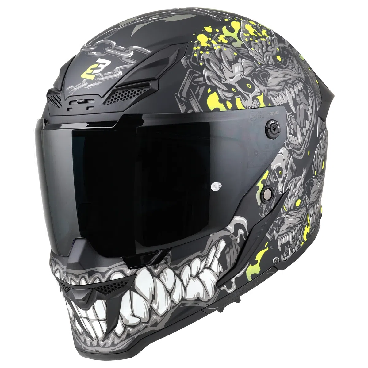 Bogotto Blade Gatekeeper Casque, noir gris jaune, XS