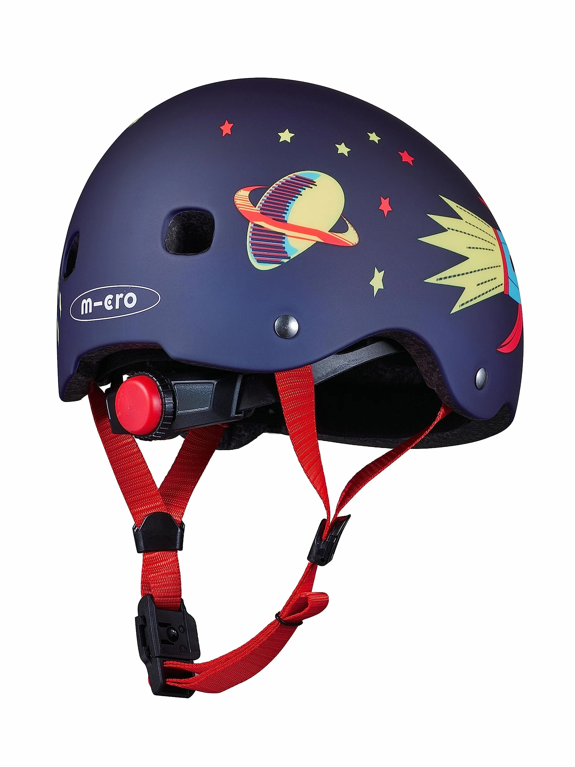 Micro | Casque Rocket | Enfants | Finition Mate | Boucle Magnétique/Lumière LED intégrée | 2-5 Ans