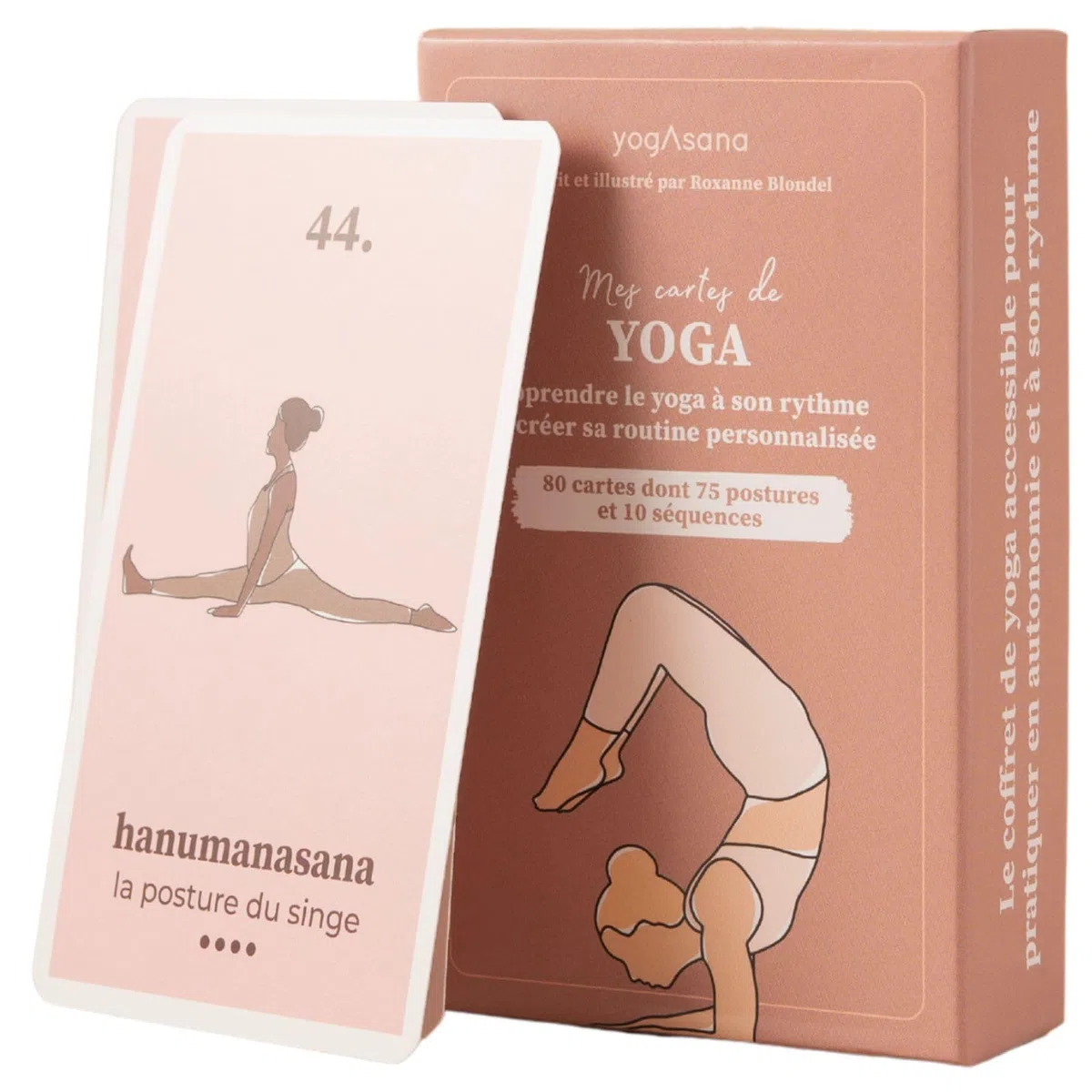 Yogasana Jeu de Carte français 80 Cartes - Hatha Vinyasa - Tous Niveaux - Guide de séquences pour se perfectionner en autonomie - 75 Postures