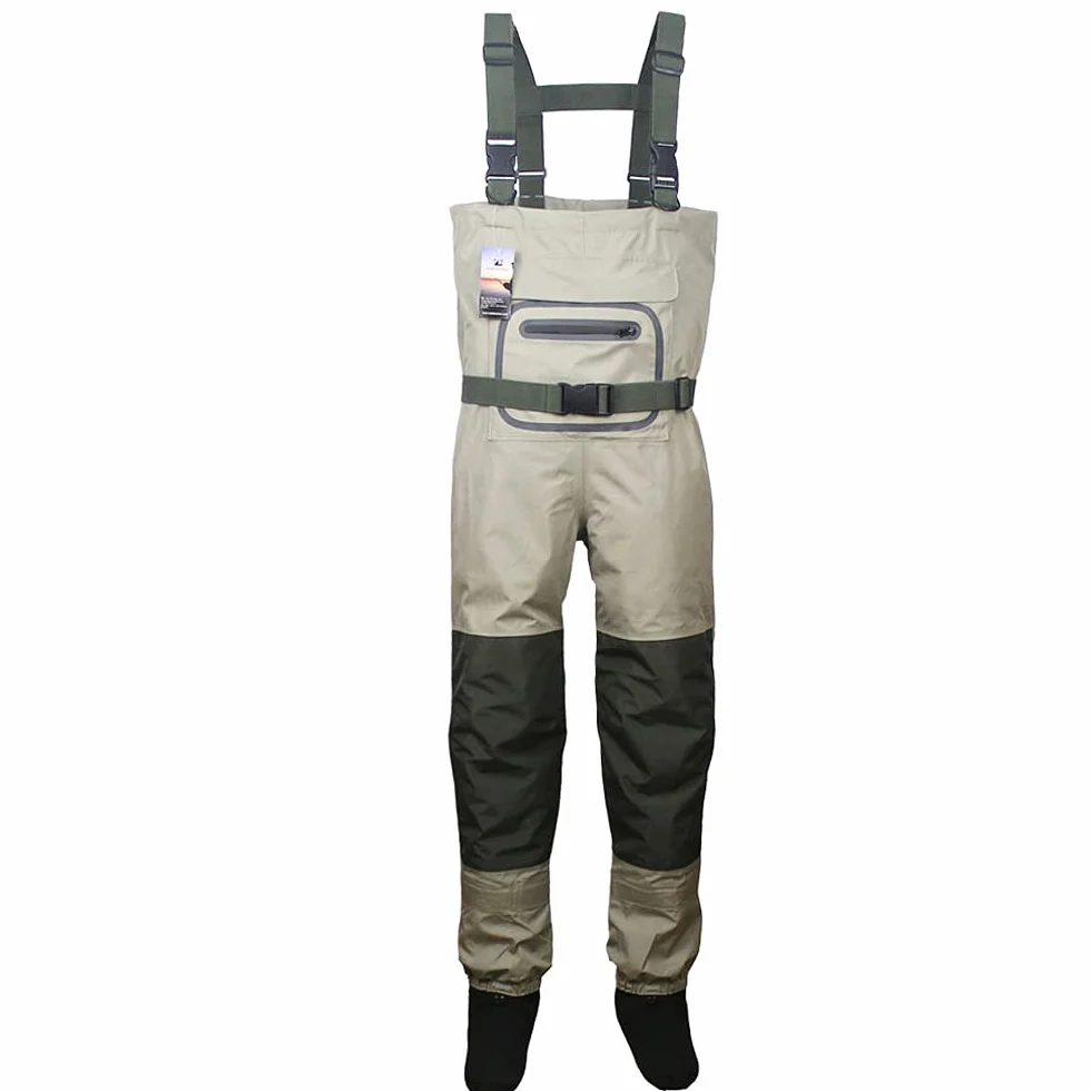 Kylebooker Pêche à la Mouche Stockingfoot Waders Poitrine Chaussants Abordable Respirable Poitrine Respirantes Imperméables à l'eau