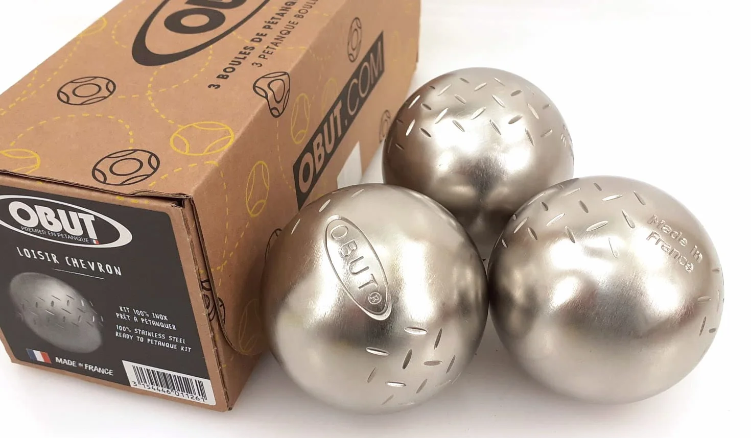 Obut Loisir inox SUN Chevron jeu de 3 boules