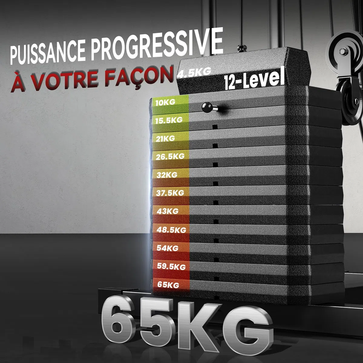 HOMCOM Station de Musculation Multifonction avec Stack de 65 kg, Double Poulie, Station de Développé Couché, Butterfly, Plateforme à Biceps & Développeur de Jambes, Noir