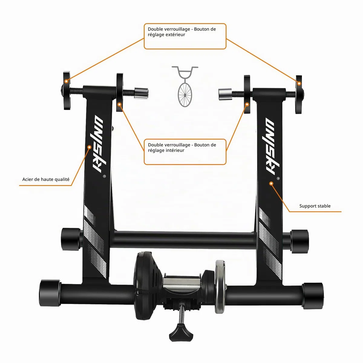 UNISKY - Support magnétique avec libération rapide pour vélo de montagne et vélo de route