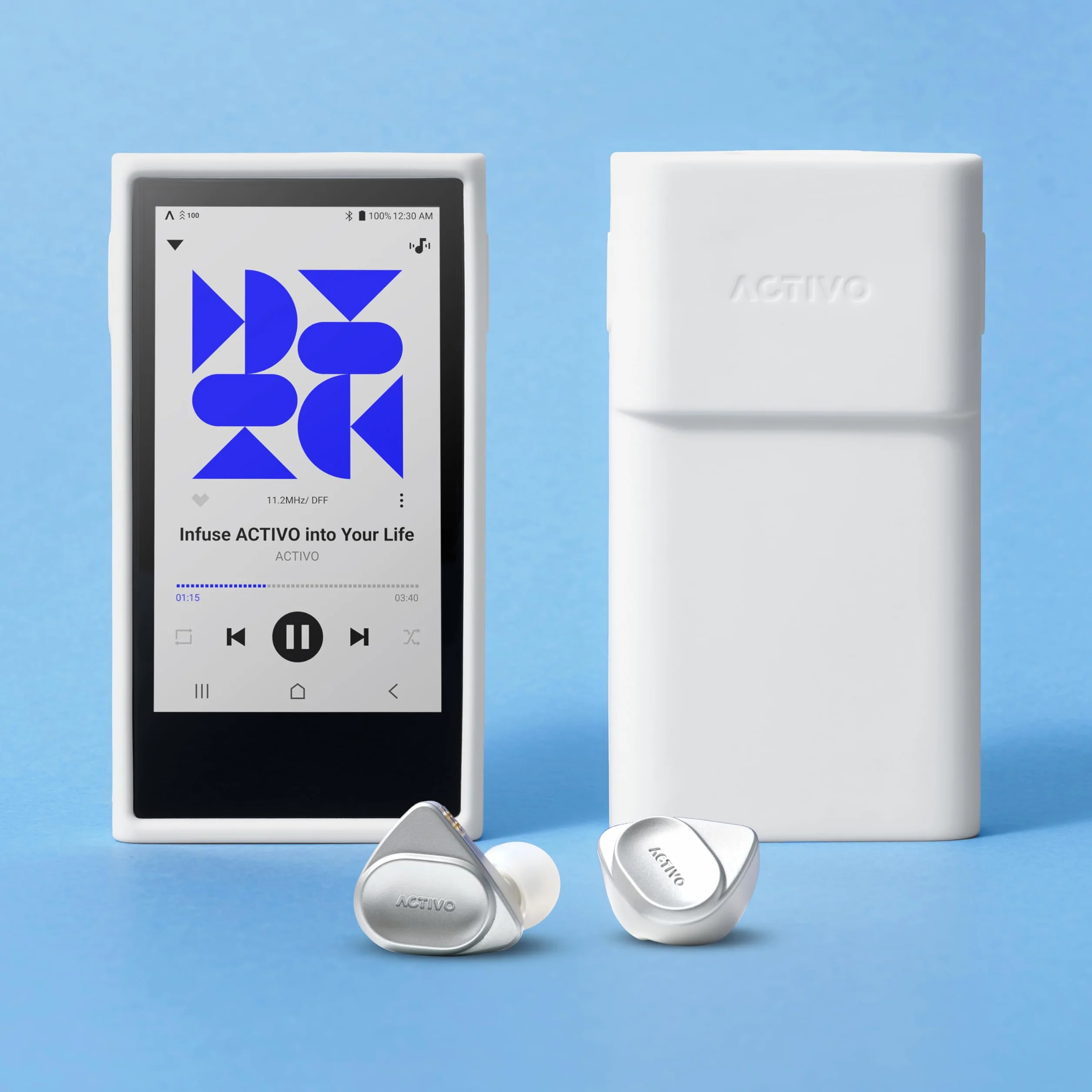 Activo P1 Lecteur Audio Numérique Kit Démarrage avec Écouteurs Volcano et Étui Protection