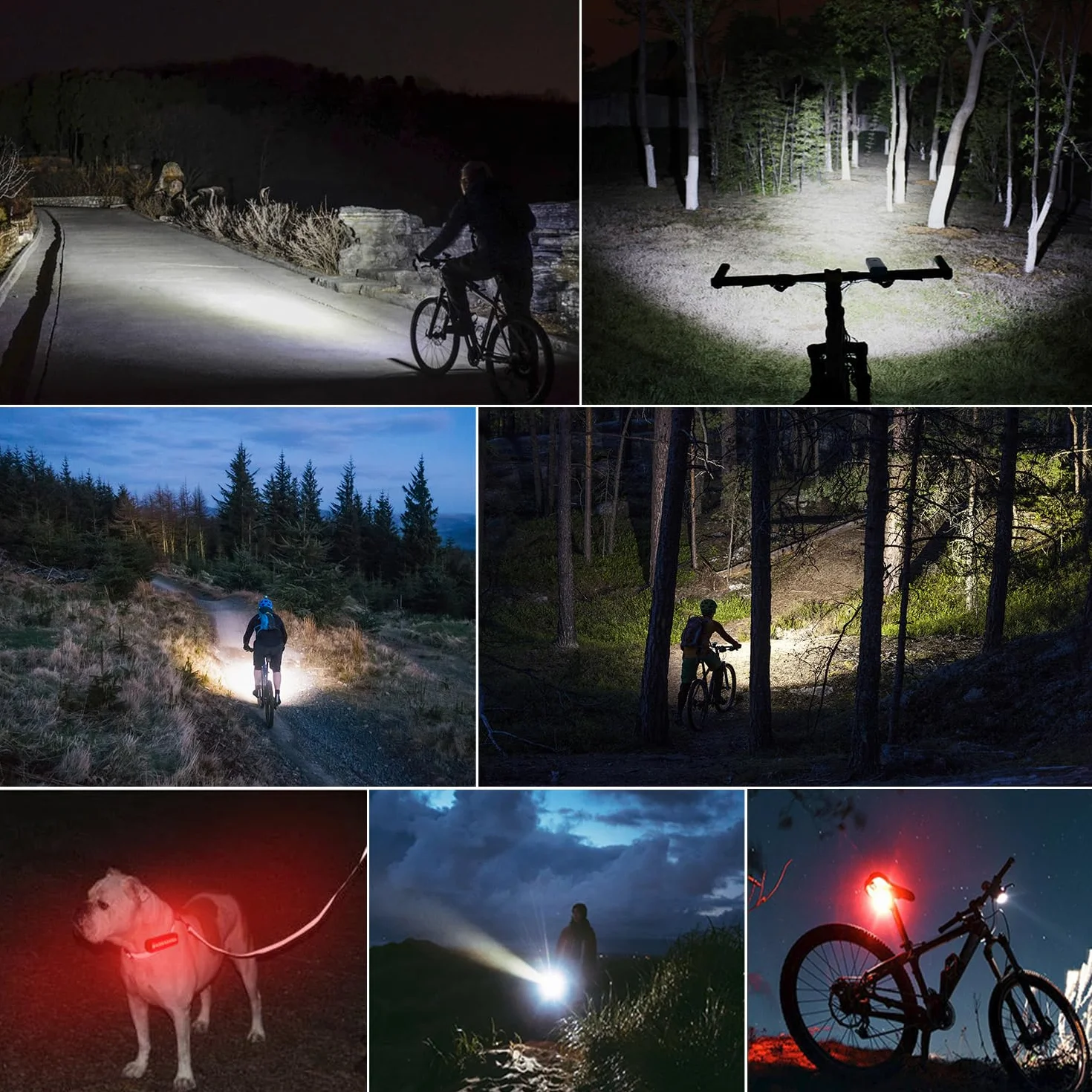 Lumiere Velo 8000 Lumens Lampe Velo 8 LED Puissantes 6400mAh Eclairage Velo Rechargeable USB C