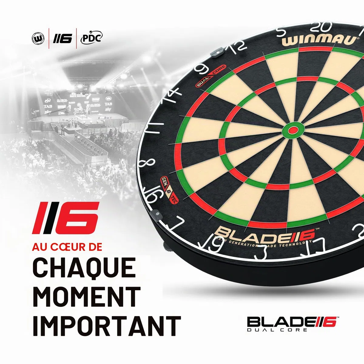 WINMAU Blade 6 Series Professional Bristle Klassische Dartboard