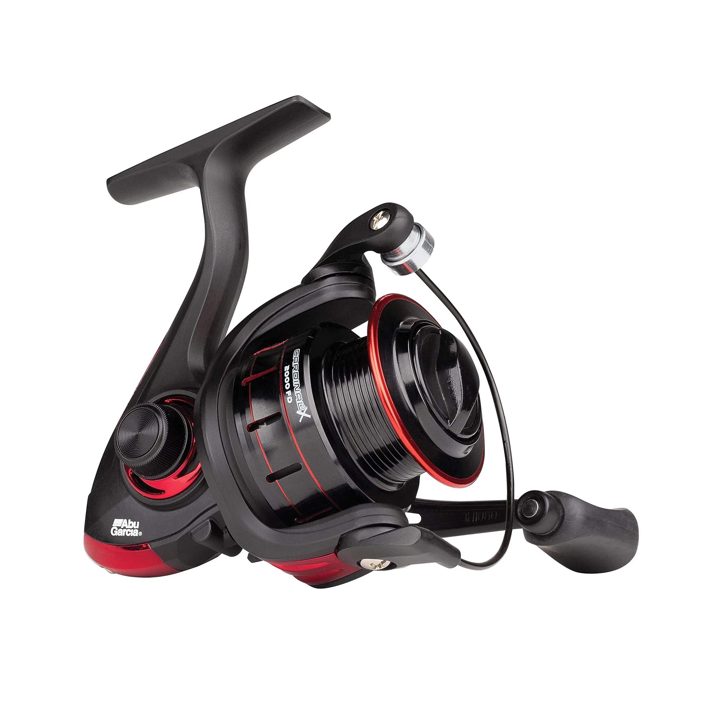 Abu Garcia Cardinal X Moulinet Spinning, Moulinet de pêche à Bobine Libre pour la pêche aux leurres - Truite, Perche, brochet, Saumon, Robuste et léger, Aluminium Noir et Rouge, Tailles Multiples