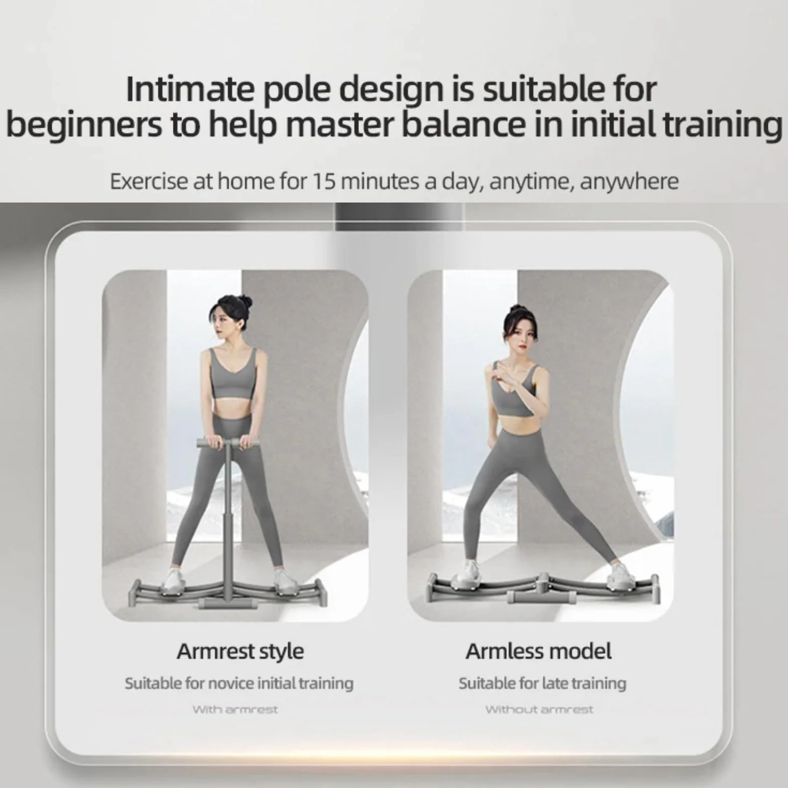 Machine à ski – Entraîneur de ski simulé à hauteur réglable pour entraînement complet du corps et équipement de fitness cardio pour usage domestique