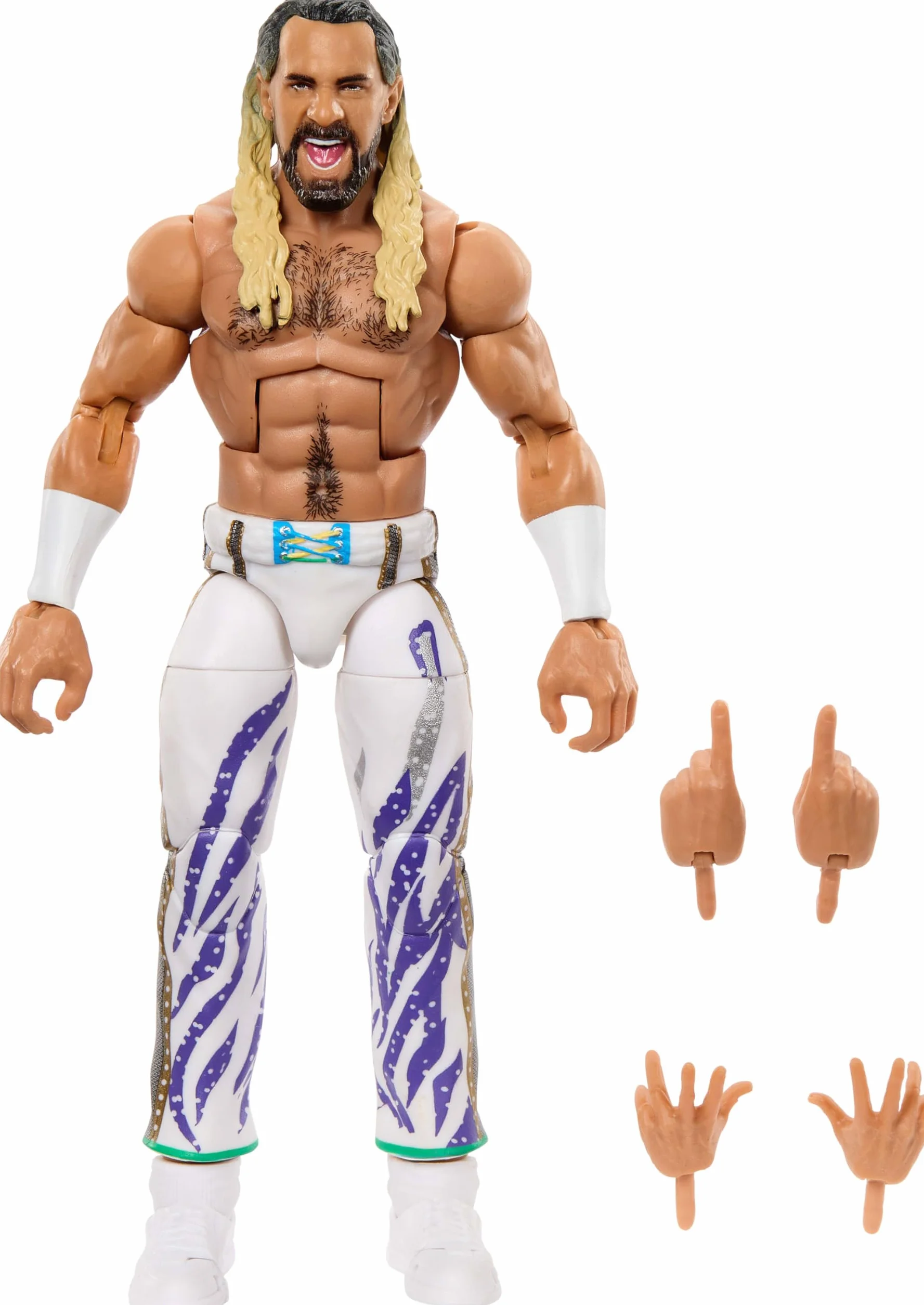 Mattel WWE Elite Figurine et accessoires, série #117 de 15,2 cm de collection Seth « Freakin » Rollins avec 25 points d'articulation et mains interchangeables