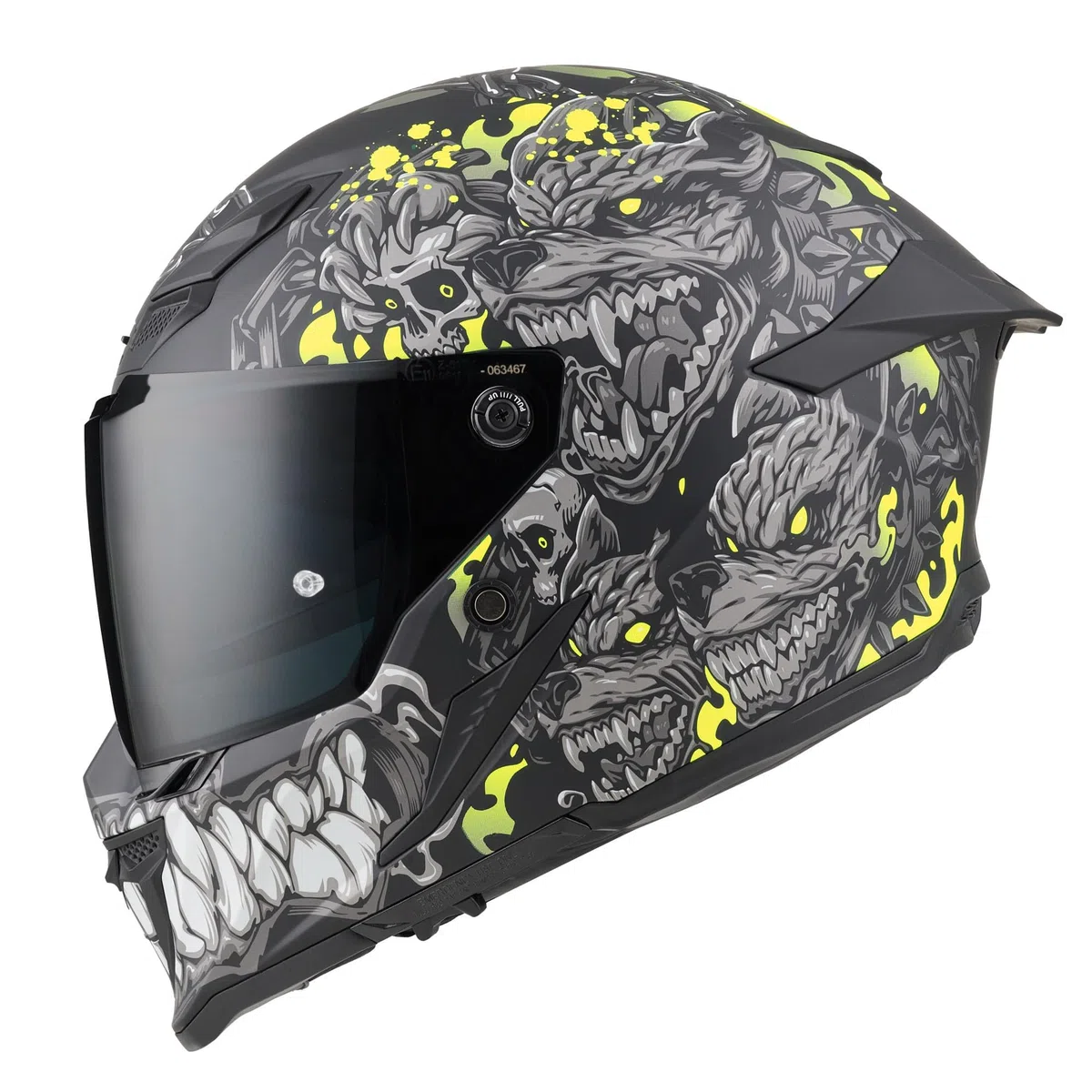 Bogotto Blade Gatekeeper Casque, noir gris jaune, XS