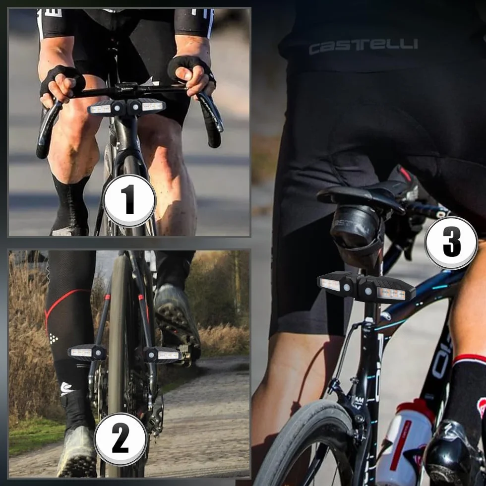 Feu Arriere Velo avec Clignotant Ultra-Lumineux à Projection, 5 Modes-Alarme sans Fil à Corne Clignotant Vélo 30 LED IPX4 Imperméable Rechargeable par USB Lumiere Velo Avant et Arriere