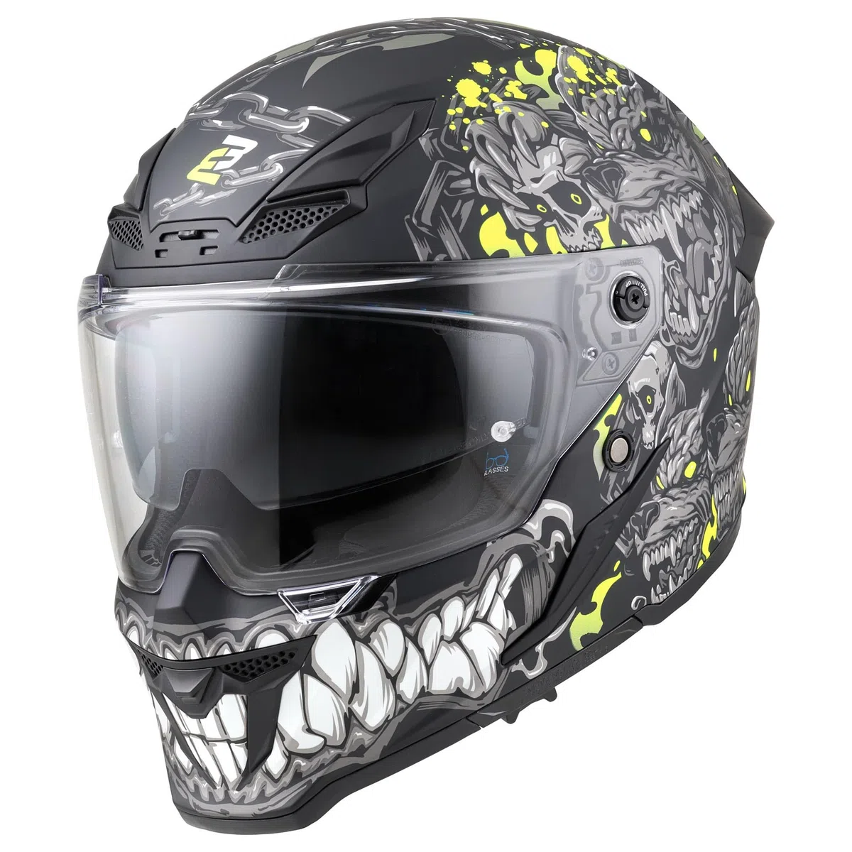 Bogotto Blade Gatekeeper Casque, noir gris jaune, XS