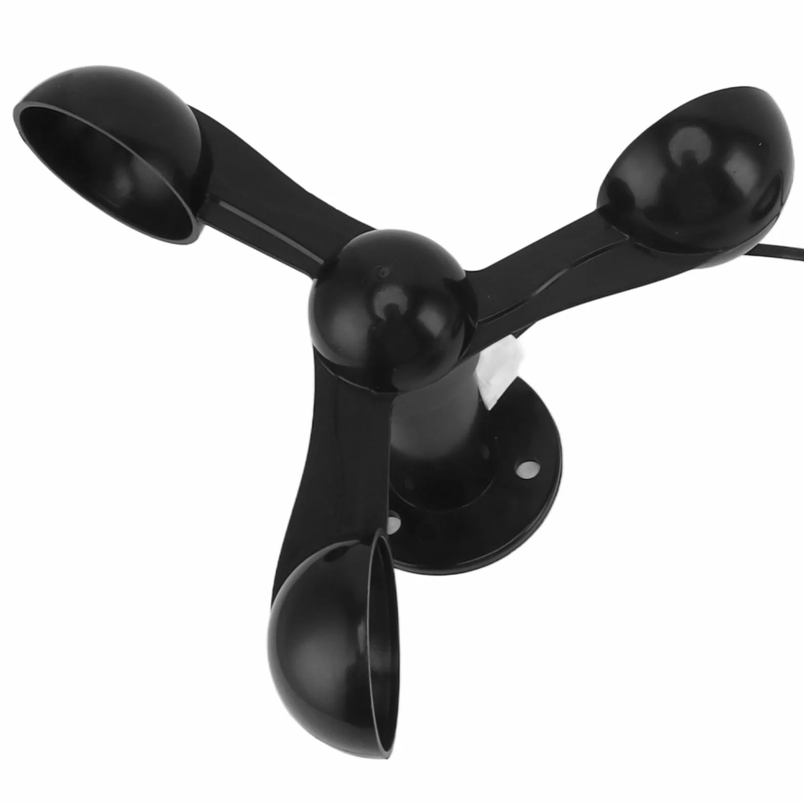 Anémomètre de Grue de Tour 3 Tassemètre de Vitesse du Vent avec Alarme 360° USB 5V Haute Précision 2-12 Niveaux Réglable