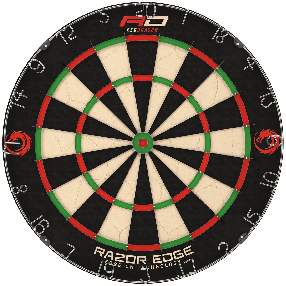 Red Dragon RazorEdge Cible de fléchettes en Poils de qualité Professionnelle approuvée par Tournoi