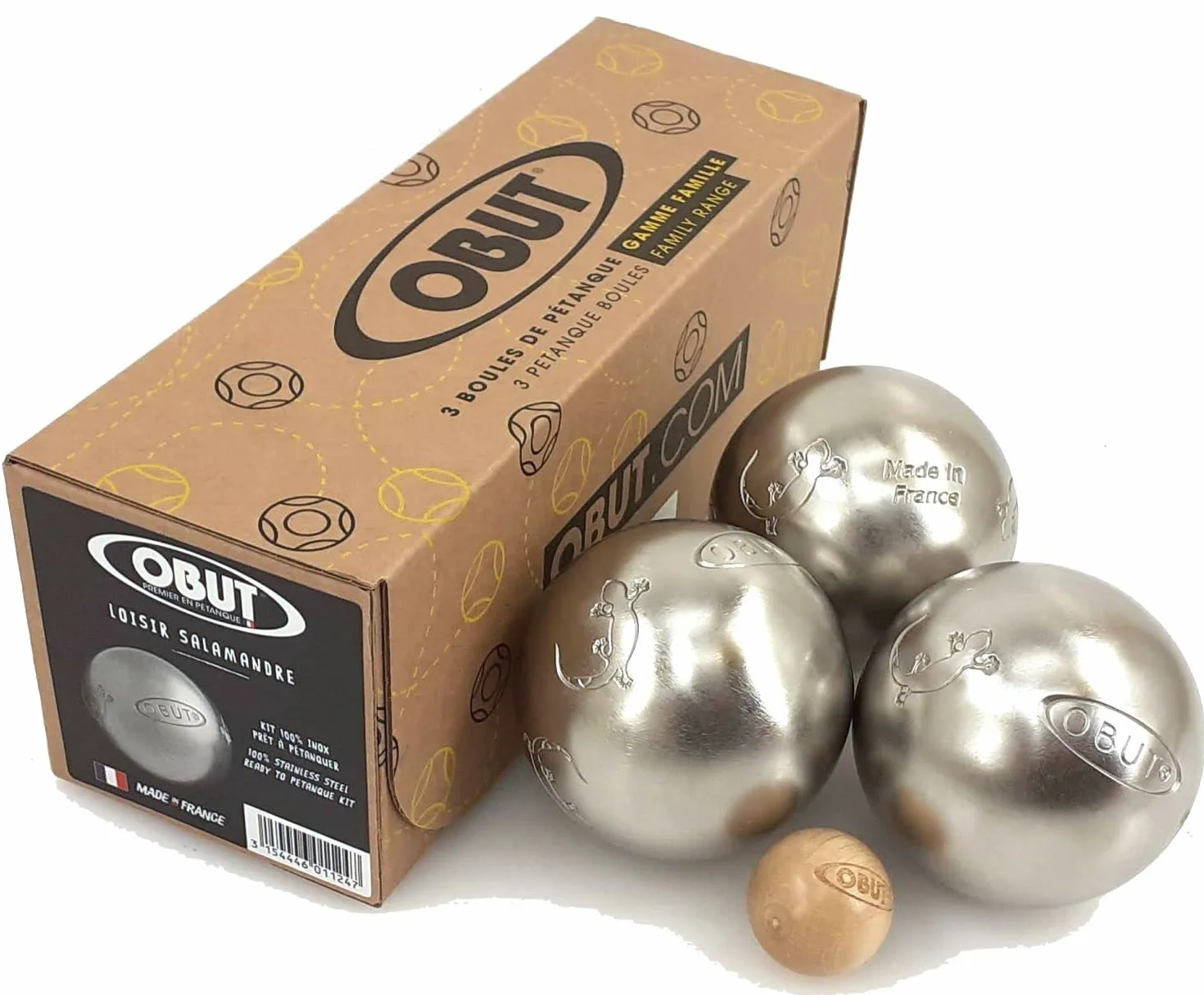 Obut Loisir inox Salamandre jeu de 3 boules