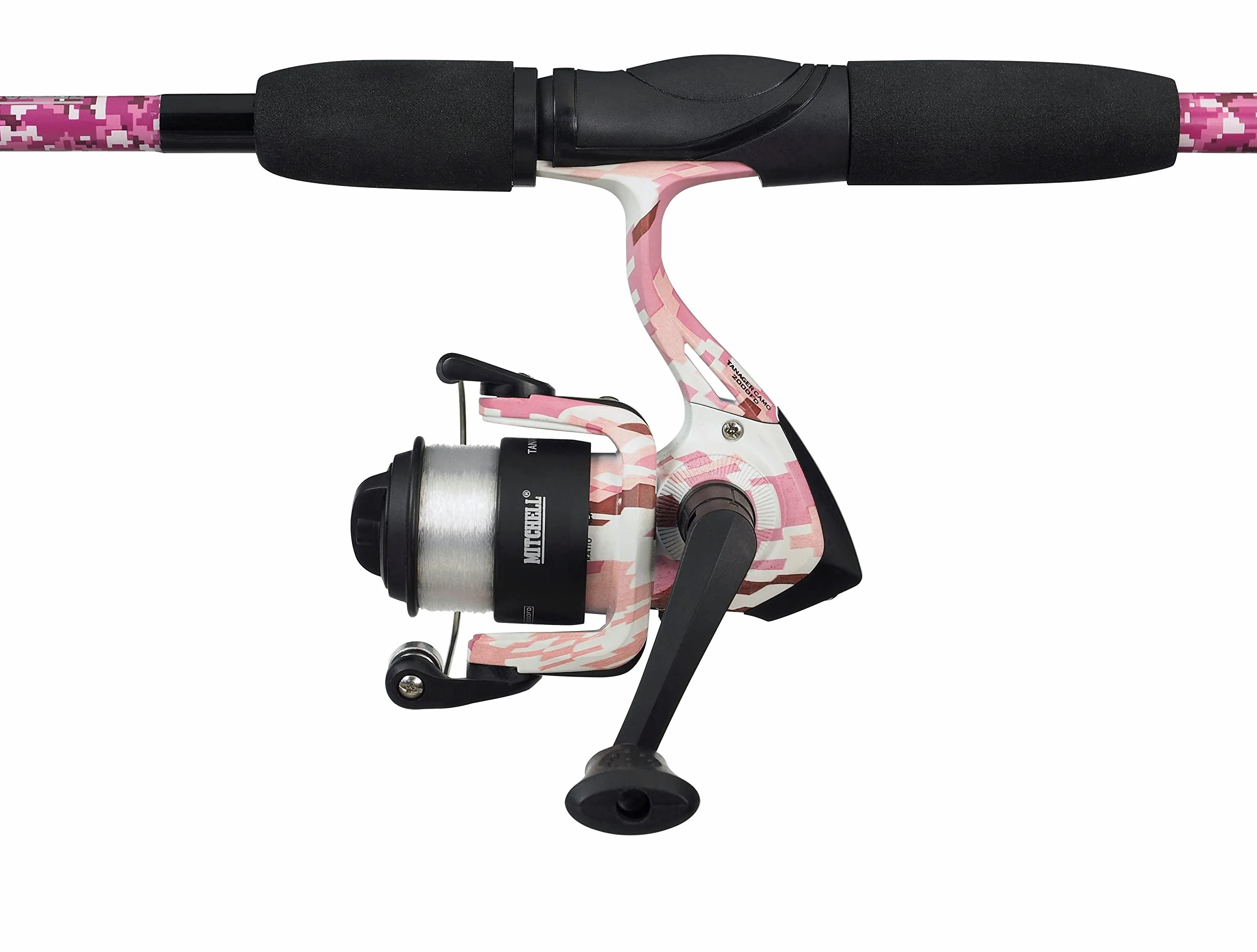 Mitchell Tanager Pink Camo II Spin Combo | Combiné Canne à pêche Spinning et Moulinet léger pour Les Femmes et Les Jeunes pêcheurs en Eau Douce | Élégant et Durable | Plusieurs Options Disponibles