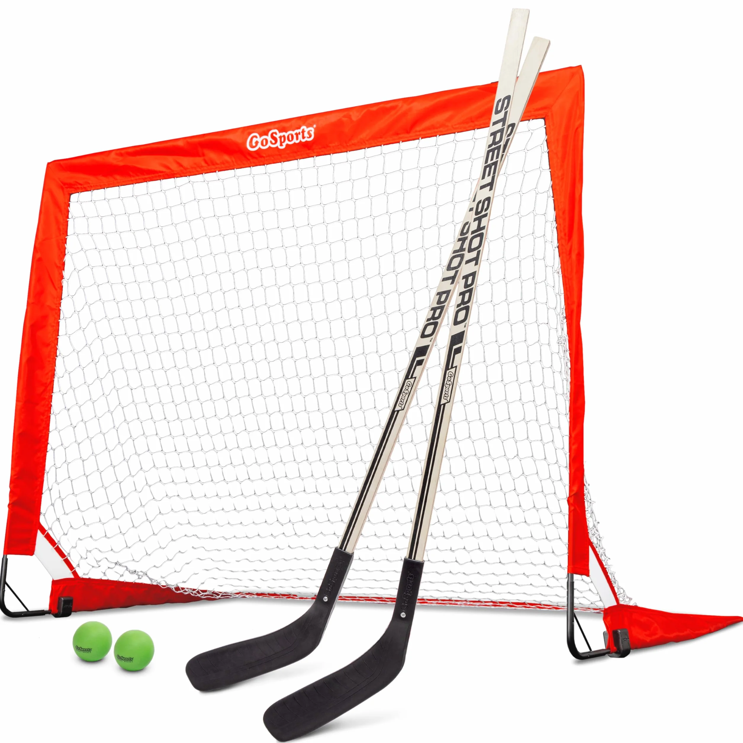 GoSports Hockey de Rue - Choisissez Entre un Ensemble de But Avec Bâtons ou des Bâtons de Hockey (Pack de 2)