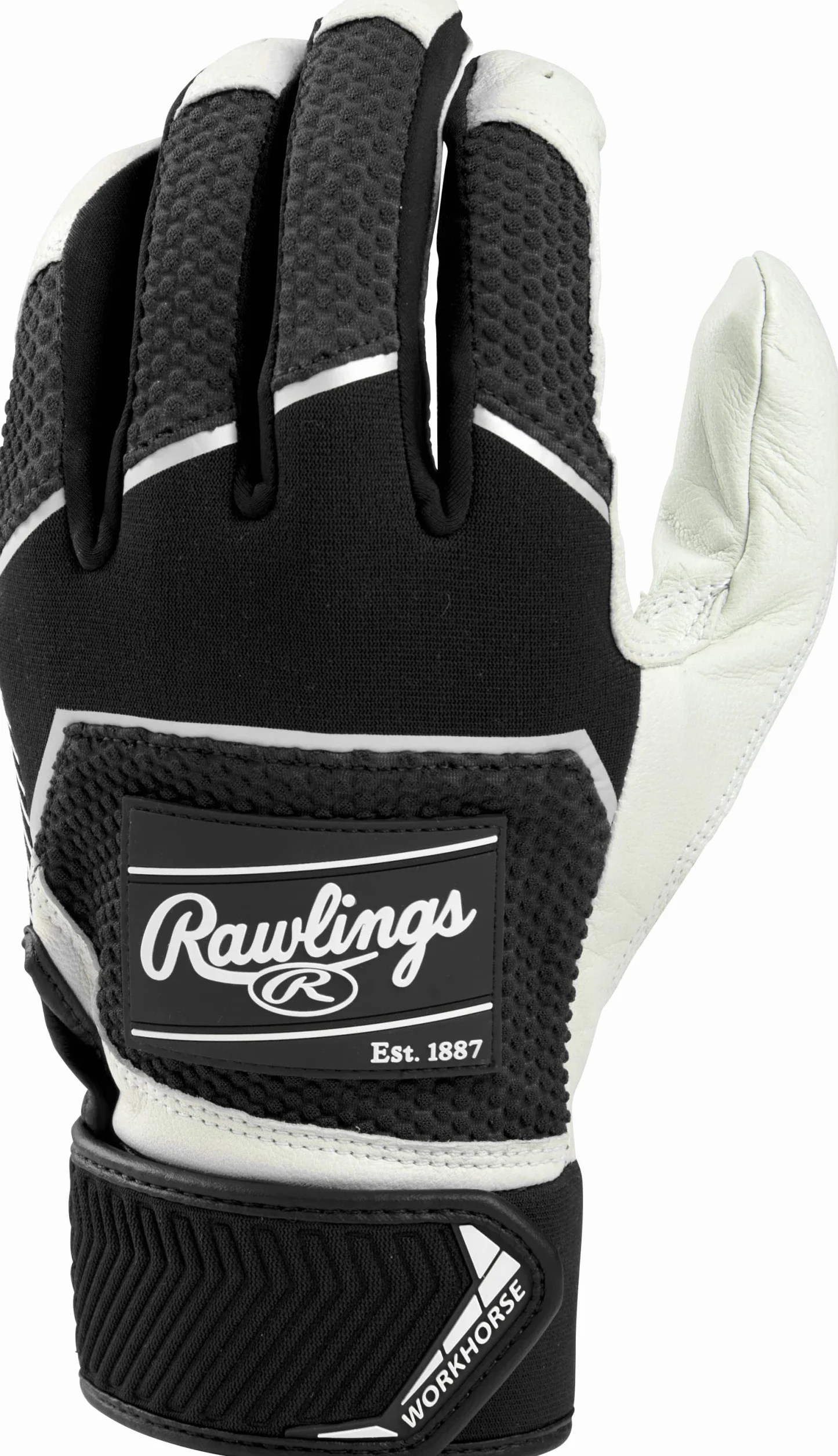 Rawlings | Workhorse – Gants de Batteur de Baseball | Adulte XL | Noir