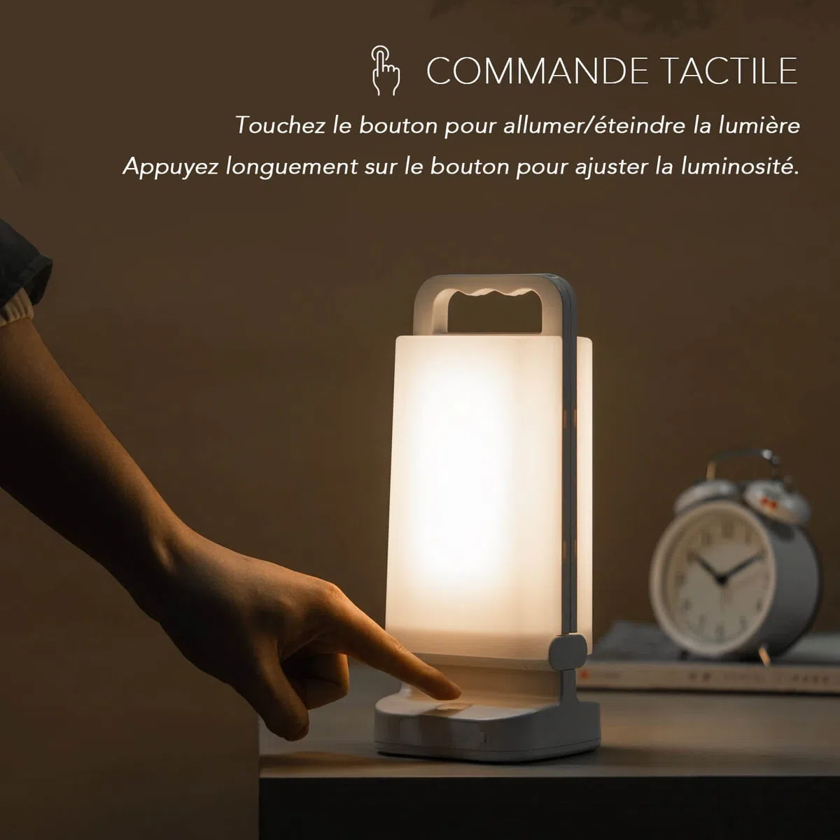 Lepwings Lampe Solaire Rechargeable USB, Lanterne LED Portable avec Batterie Externe 6000 mAh, Étanche IPX4 pour Intérieur et Extérieur (Camping, Randonnée, Pêche)