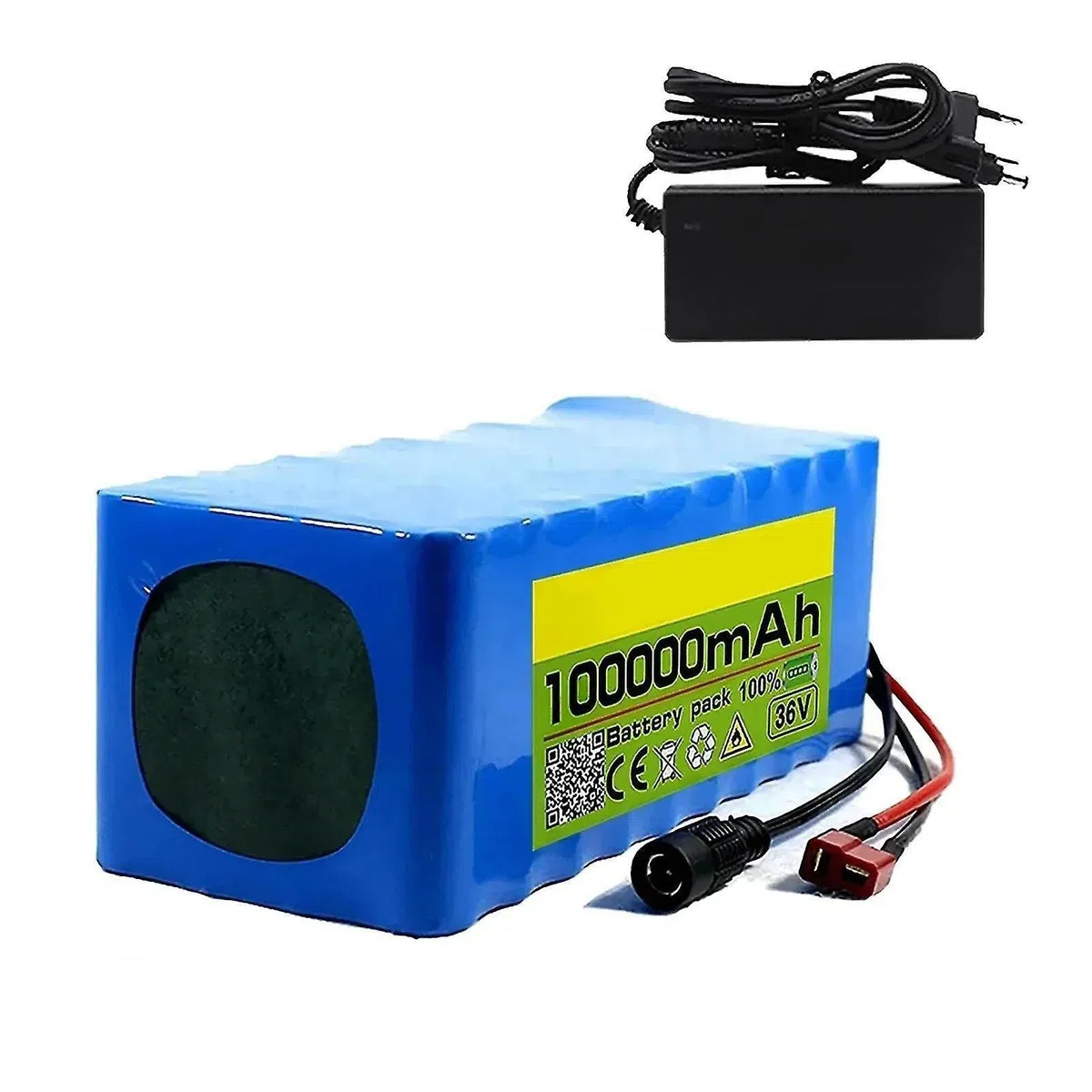 Batterie de vélo électrique 36V 100Ah Batterie au Lithium 10S4P Batterie Li-ION Rechargeable Batterie Ebike Scooter électrique Boîtier en PVC étanche 36V 100Ah,XT30+JST