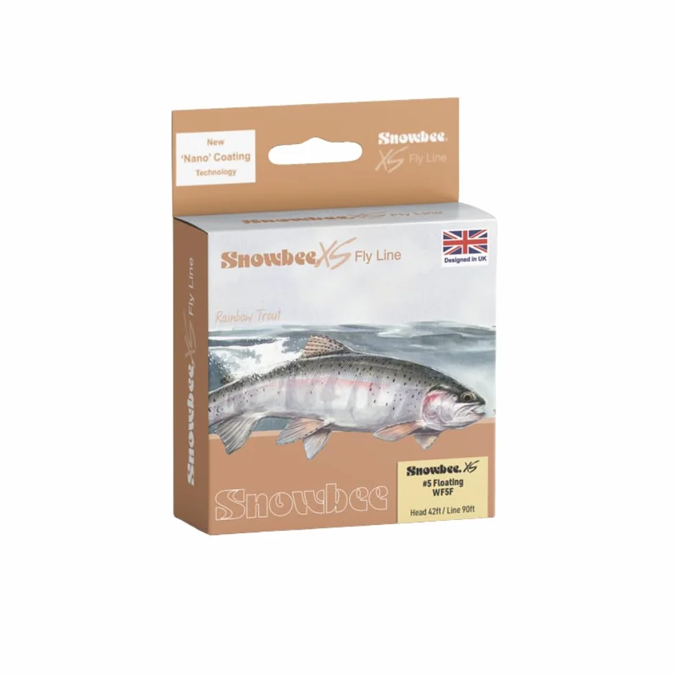Snowbee XS Floating Fly Line, Ivory, 90 ft, Ultra-Low Friction Coated PVC, WF3–WF8, Balanced Taper for Distance and Delicate Presentation on Rivers and Stillwaters