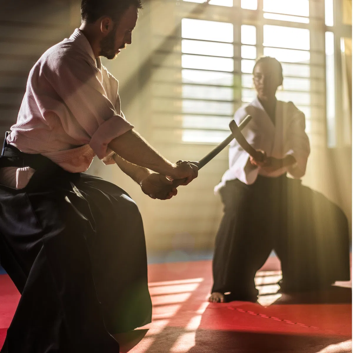 Bokken bois Suburito, Bokuto avec Tsuba - Entraînement pour Aikido, Iaido, Kobudo, Kendo.