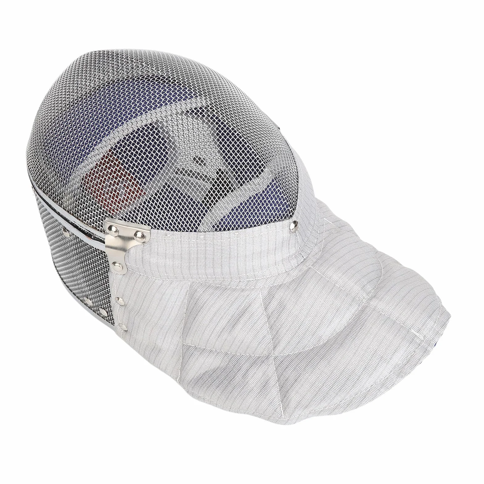 Casque d'escrime, Casque en d'acier certifié CE 350N avec Bavoir rembourré en Cuir PU, Idéal pour Les Escrimeurs Débutants et Expérimentés