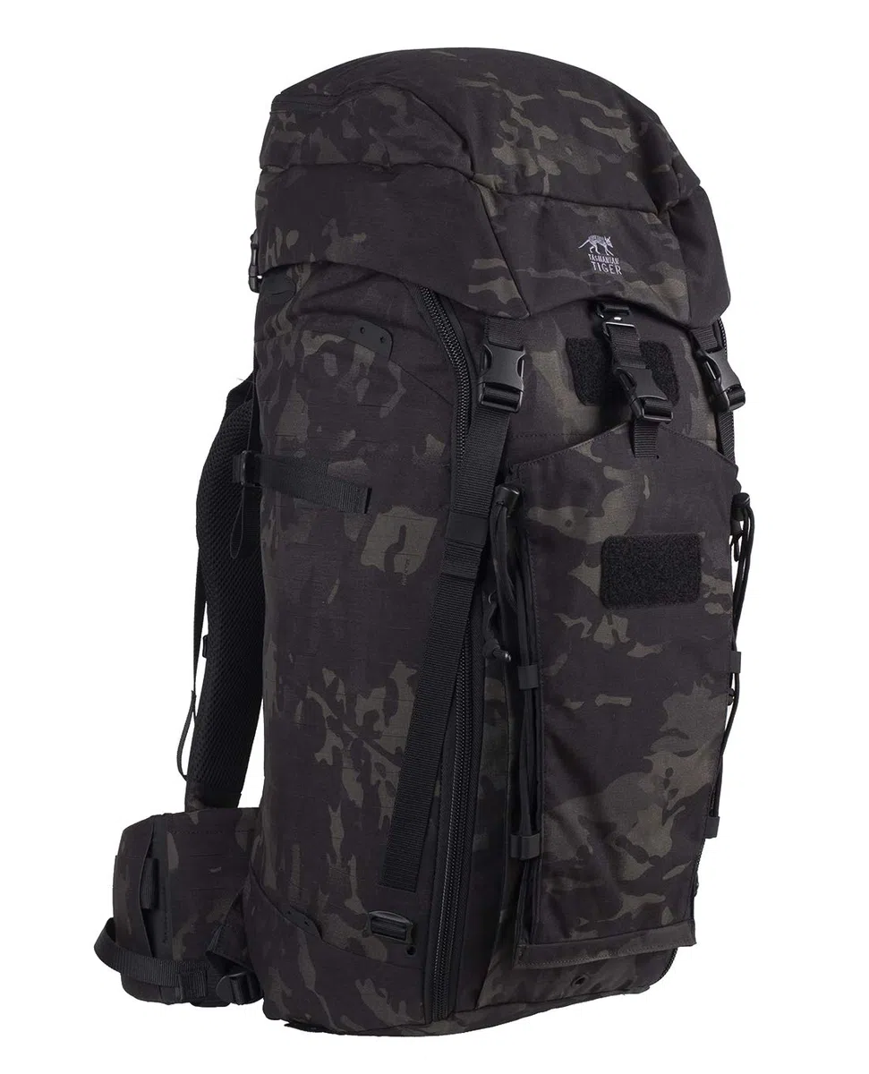 Tasmanian Tiger TT Modular Pack 45+ Sac à Dos Militaire Tactique Modulaire de Randonée avec Un Volume de 50 litres pour Le Trekking Camping Voyage 50L verrouillables