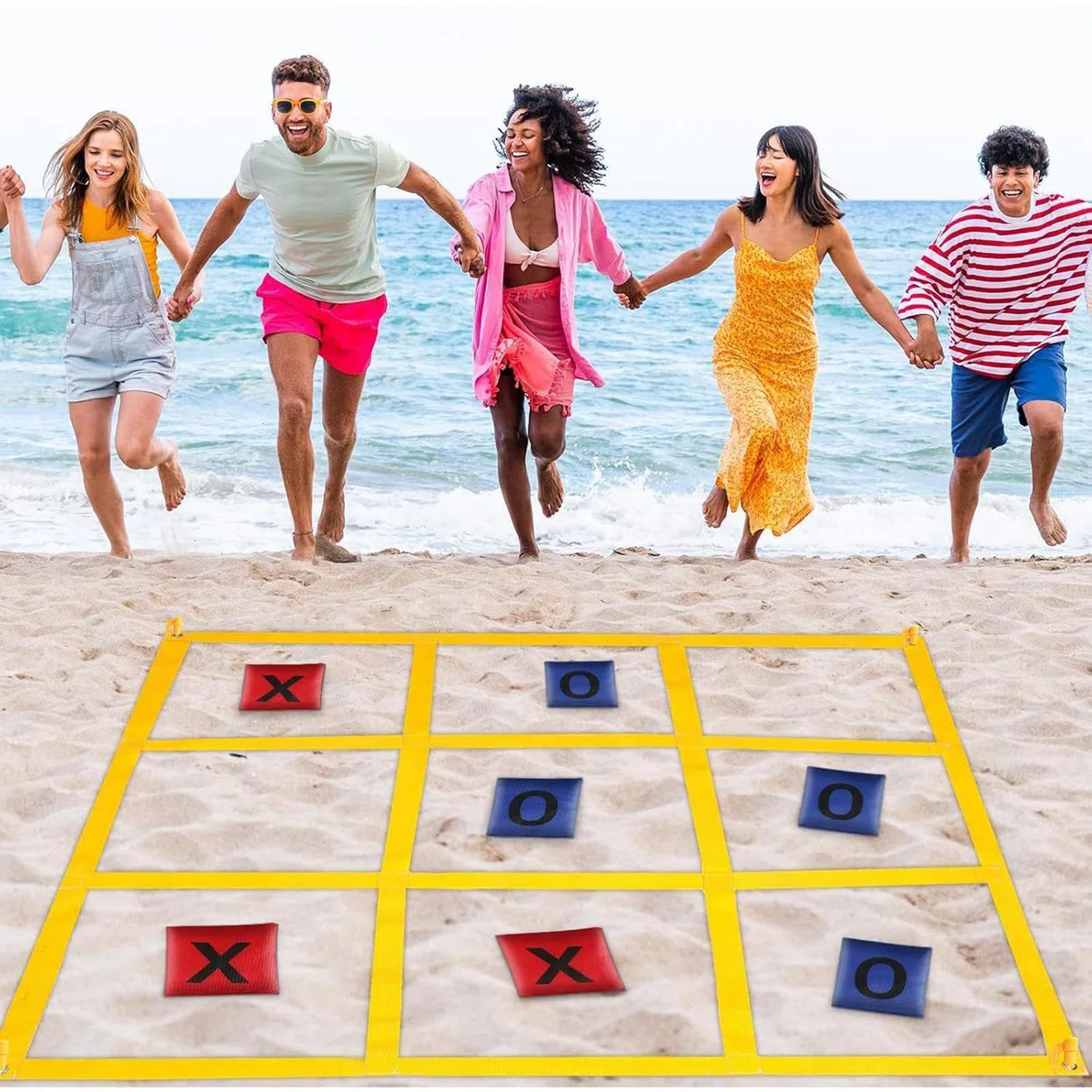 Jeu De Lancer De Sacs De Fèves | Morpion Géant pour L'été Et L'extérieur | Activités Familiales Interactives Et Amusantes - Grand Jardin, Pelouse, Carnaval, Camping, Jeux De Lancer pour Adultes