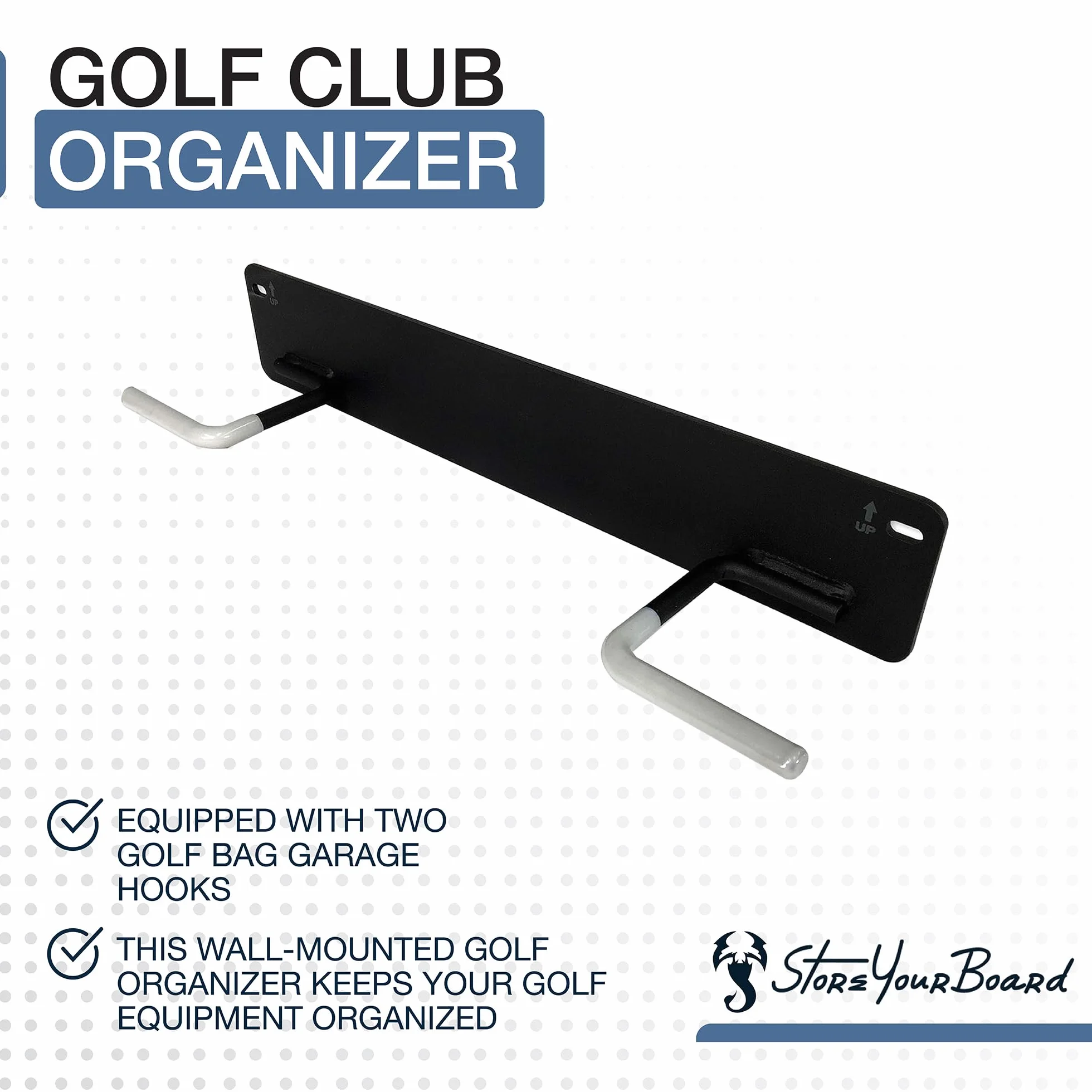 StoreYourBoard Organiseur de Club de Golf, Support Mural pour Sac de Garage, Cintre Robuste