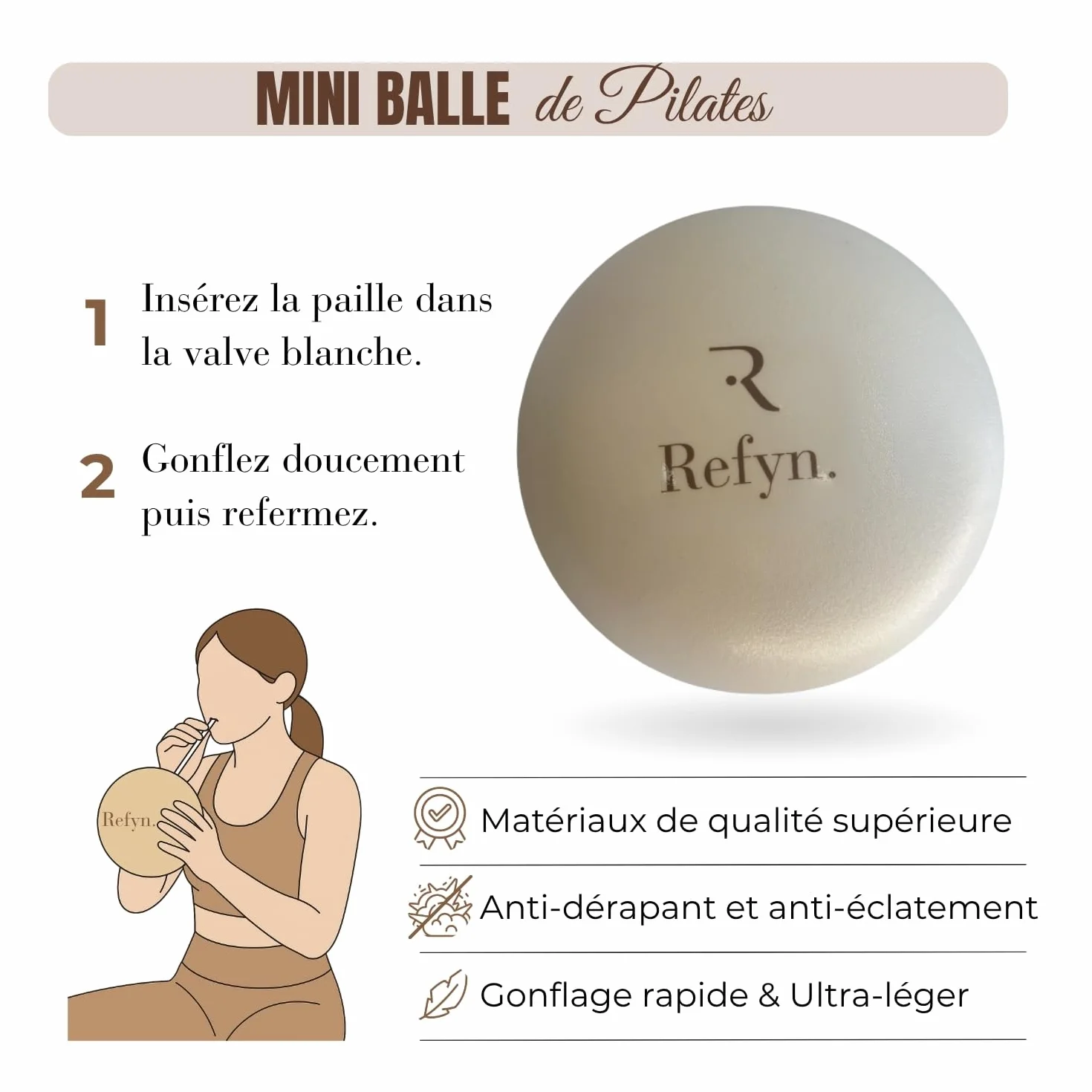 Kit Pilates Maison avec Poids Chevilles, Anneau, Bandes Résistance, Ballon, Cercle - Fitness, Yoga, Musculation