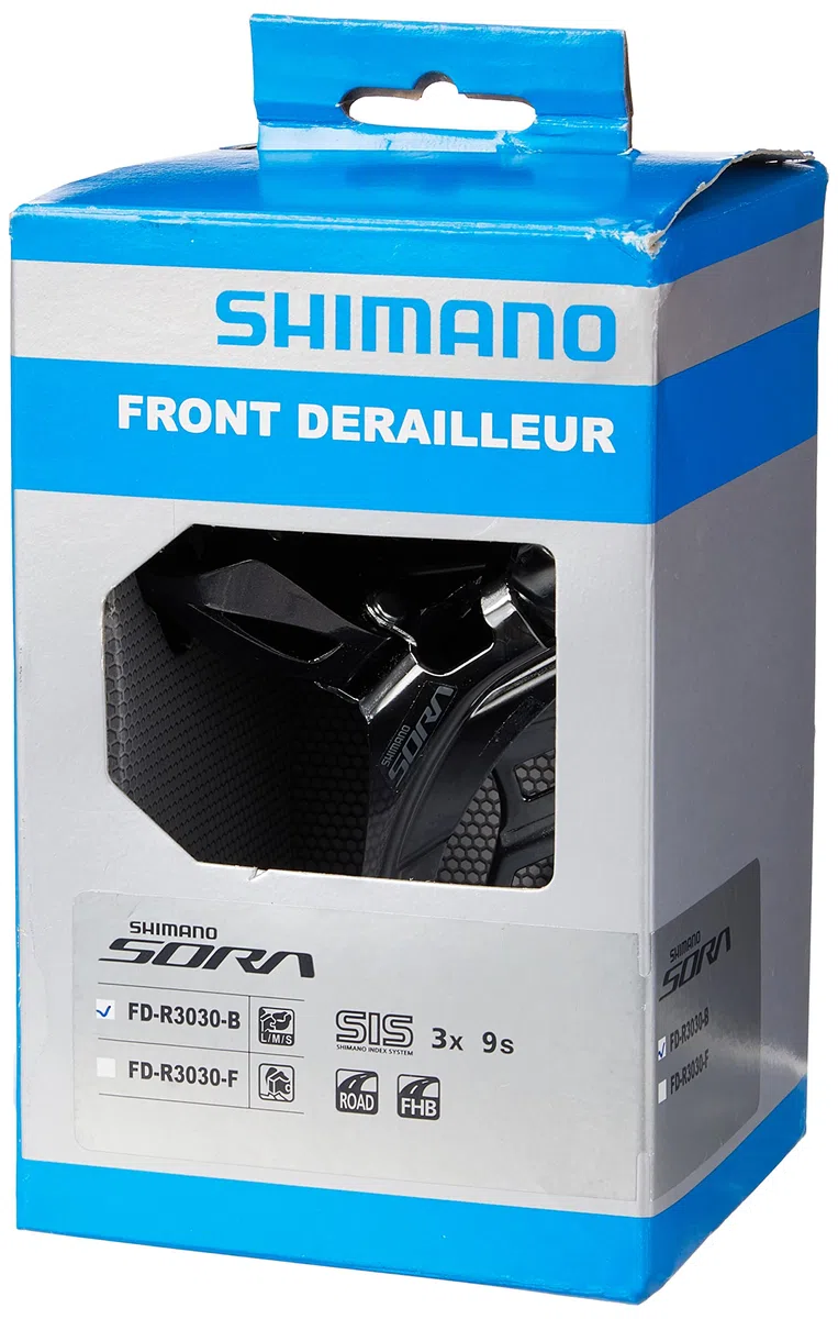 Shimano Sora FDR3030X Umwerfer (34,9mm | 3x9-fach | Schwarz/Silber)