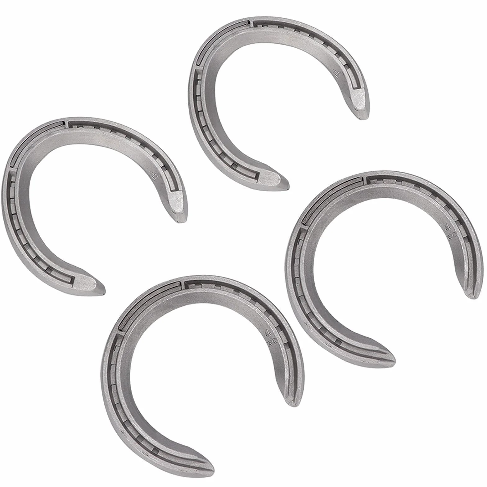 Zerodis Fer à Cheval en Alliage d'Aluminium, Kit de 4 Pièces, Antidérapant, Résistant à l'usure, pour Courses de Chevaux et Équitation
