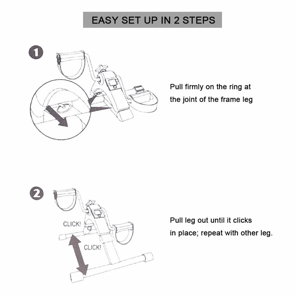 Pédales Statiques,Mini Vélo D'état,Machines à Jambes,Entraînement des Bras et des Jambes Écran LCD et Résistance Réglable,Pedalier Mini Velo D Appartement Formateur