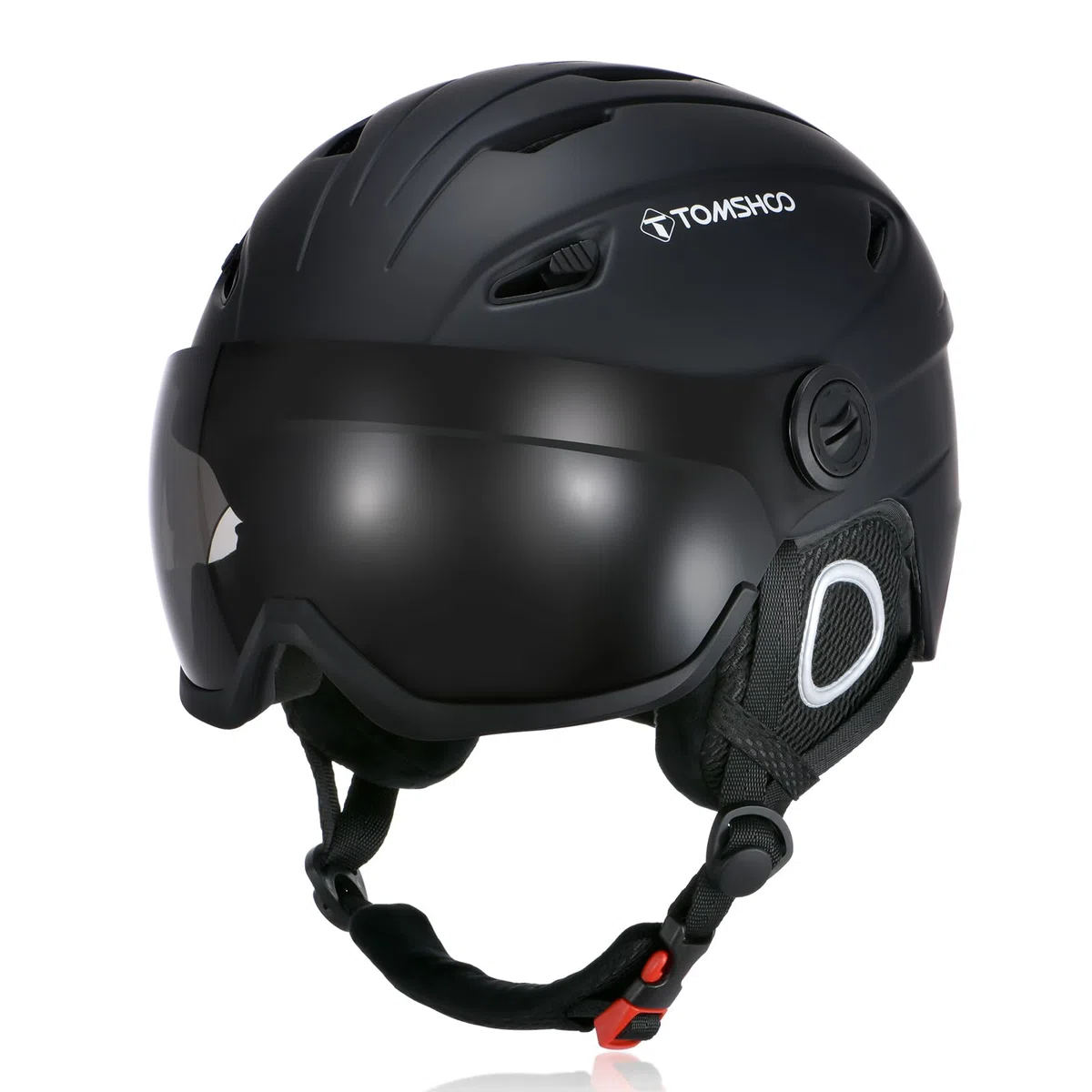 TOMSHOO Casque de Ski avec Visière Détachable, Casque de Snowboard pour Adulte Femme Homme Certifié Professionnel Casque de Neige avec Amovible intégré Visiere
