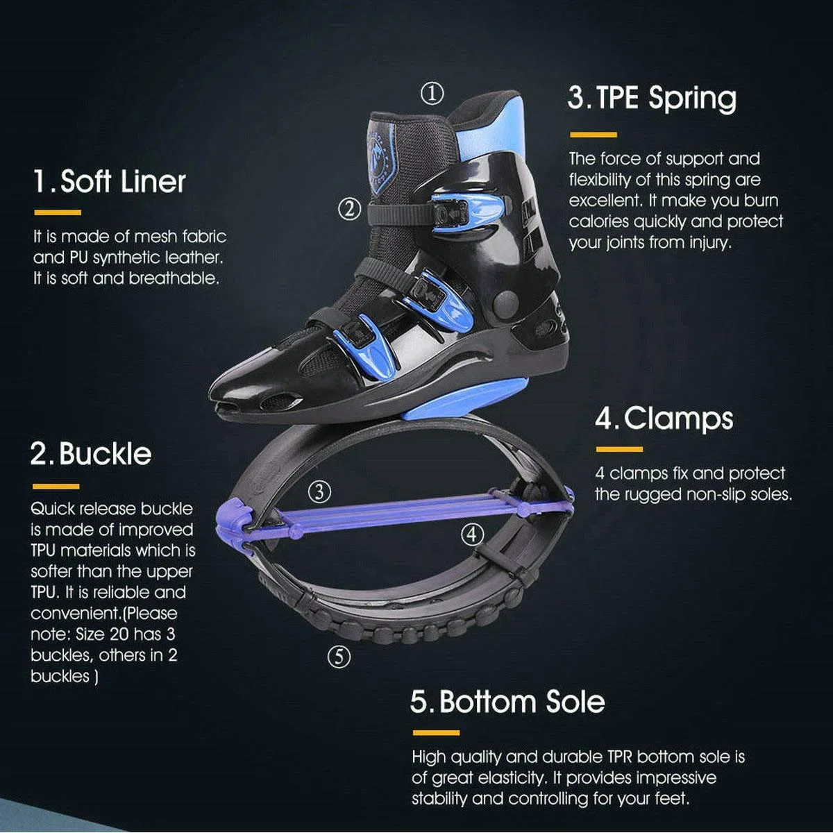 Chaussures de Saut - Bottes de Course Anti-gravité pour l'entraînement Sportif, Fitness et d'agilité - Chaussure rebondissante pour Adolescents, Adultes, Femmes et Hommes