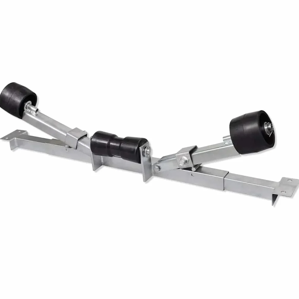 vidaXL Support Fond Rémorque Porte-bateau Rouleaux de Quille Auto Voiture