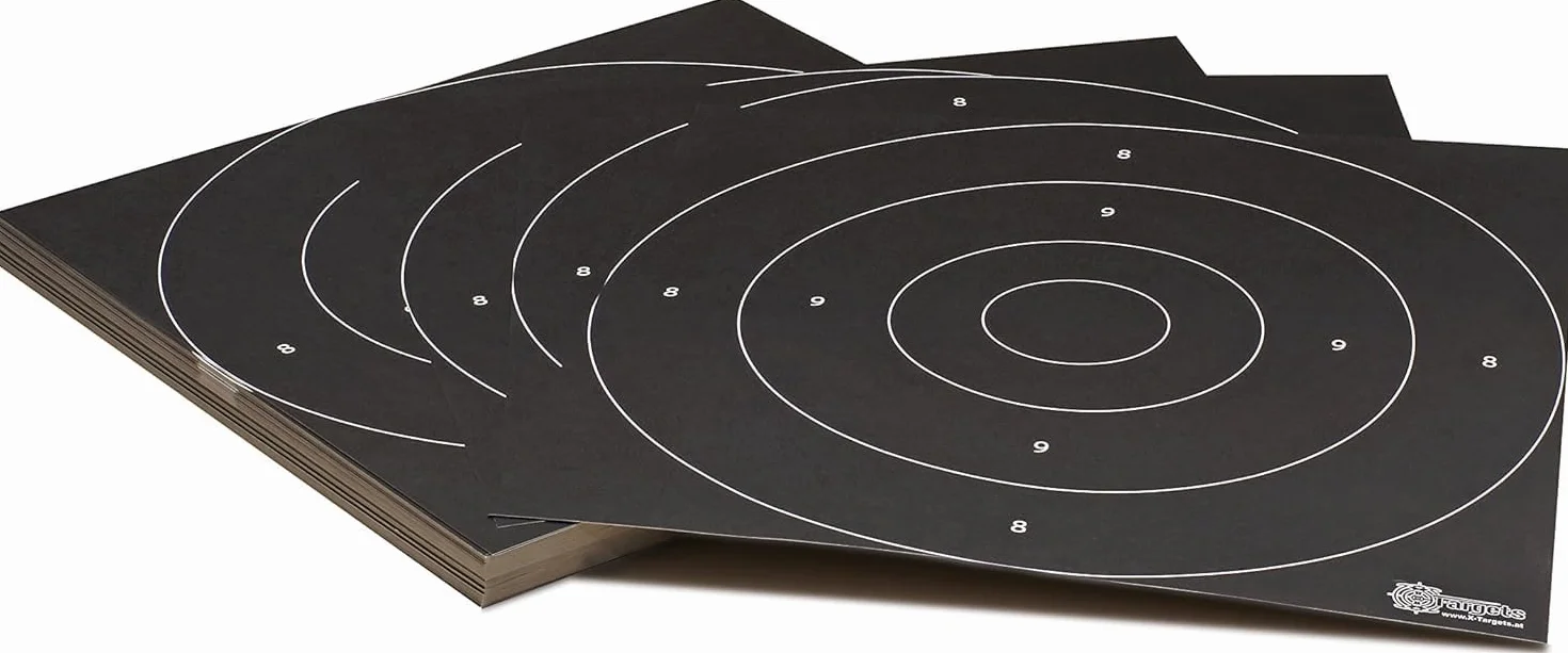 Lot de 140 cibles standard/Duel Target / 52 x 55 cm et 26 x 26 cm / carton 250 g/m²