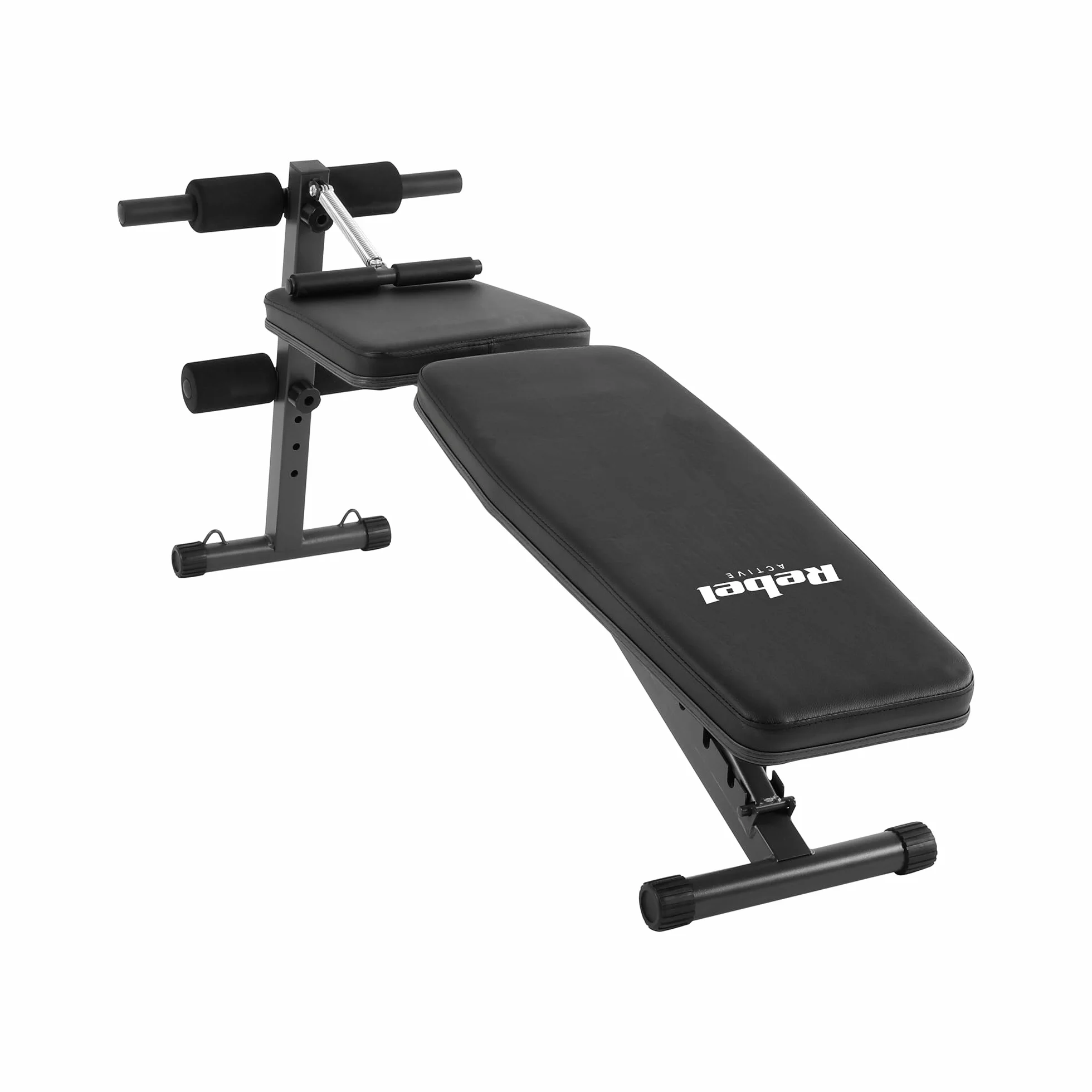 Banc de musculation incliné réglable avec blocage des jambes et bandes élastiques Rebel Active RBA-2003