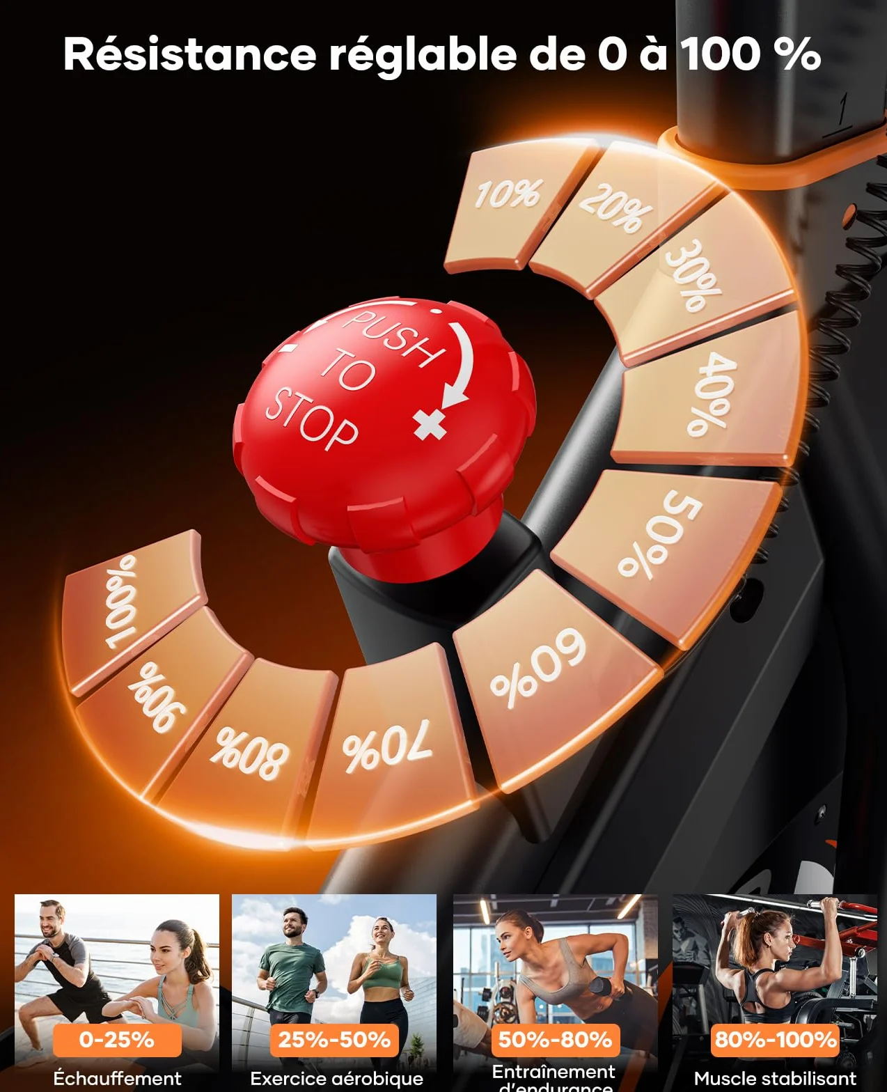 TOPUTURE Vélo d'Appartement Magnétique Connecté APP, Résistance Réglable Silencieux, 160KG