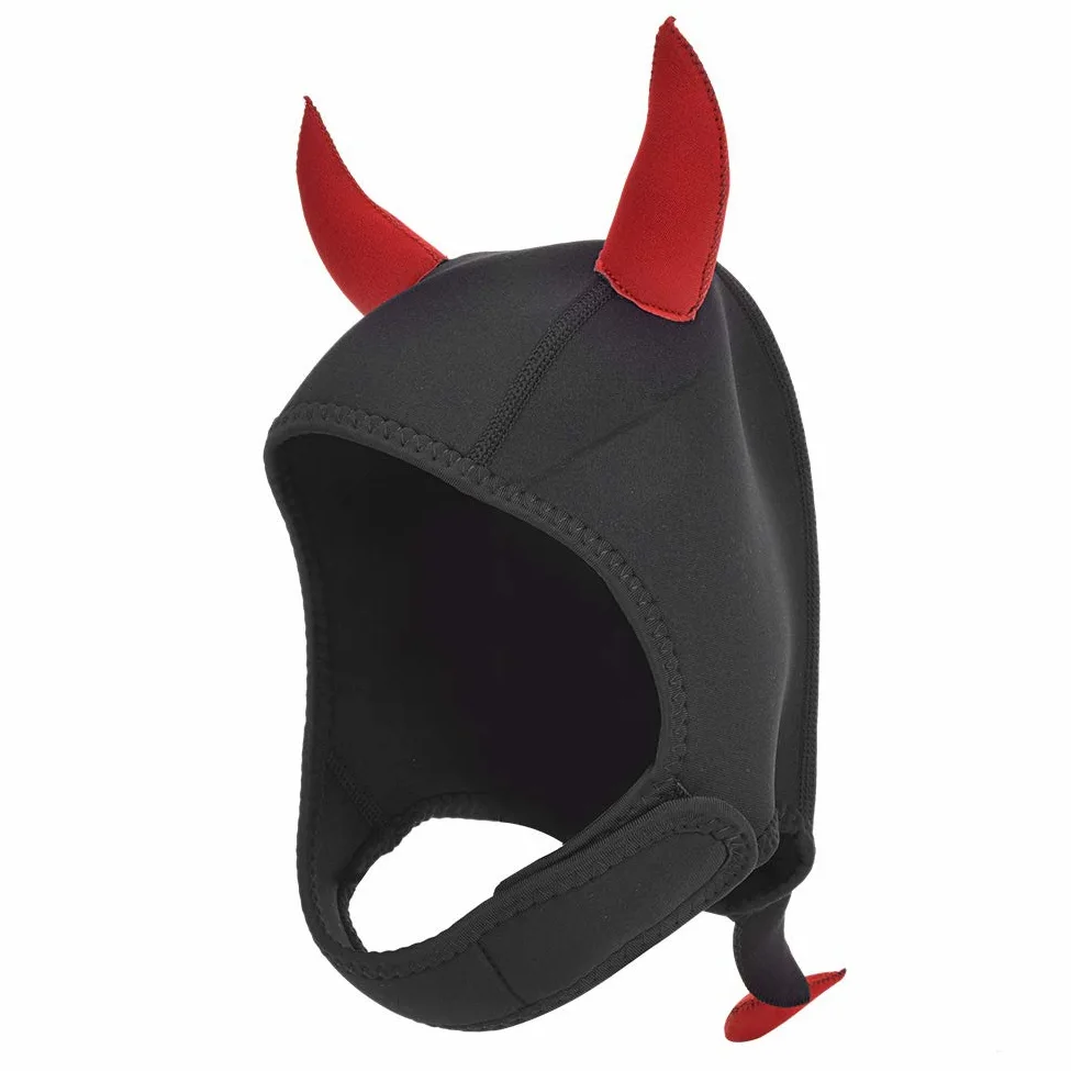 Capuche de Combinaison en néoprène,néoprène sans plongée sous-Marine Animal Dessin animé Chapeau Casquette Casque équipement de Capuche pour Kayak plongée en apnée Natation(Rouge), Capuche de pl