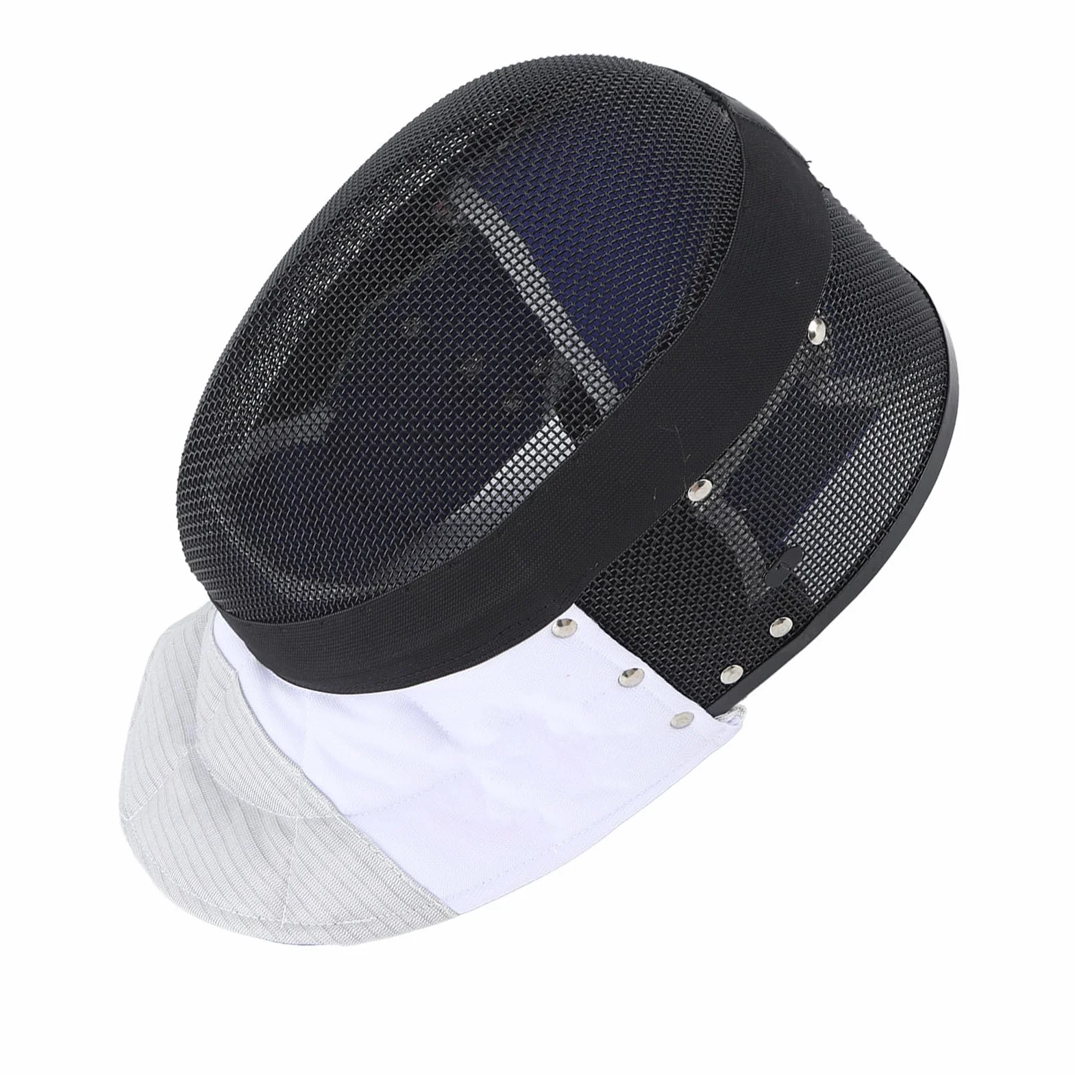 Tbest Masque de Casque D'escrime, Masque de Sport D'escrime Casque de Protection D'escrime avec Bavette Rembourrée pour la Pratique Quotidienne et la Compétition Noir (M)