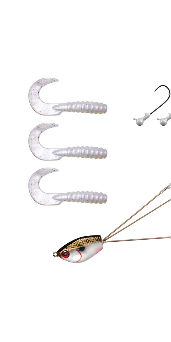 Yum Yumbrella Flash Mob Junior ultraléger en Saule Lame Multi-lure Rig