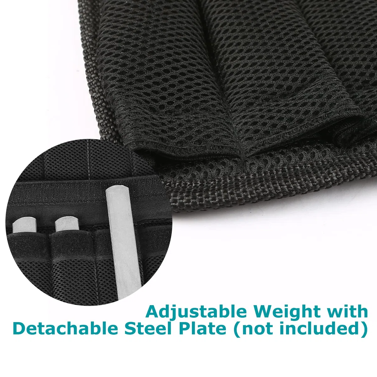Gilet de Poids de 35 Kg avec Poids de 6 Kg pour les Jambes et 5 Kg pour les Bras, Gilet D'entraînement Réglable avec 32 Poches, Tissu en, Bretelles Absorbant les Chocs,